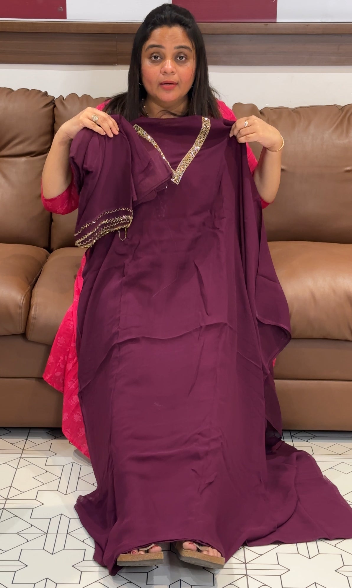 VISCOSE GEORGETTE UNSTITCHED SALWAR SUITS - IHA 27240