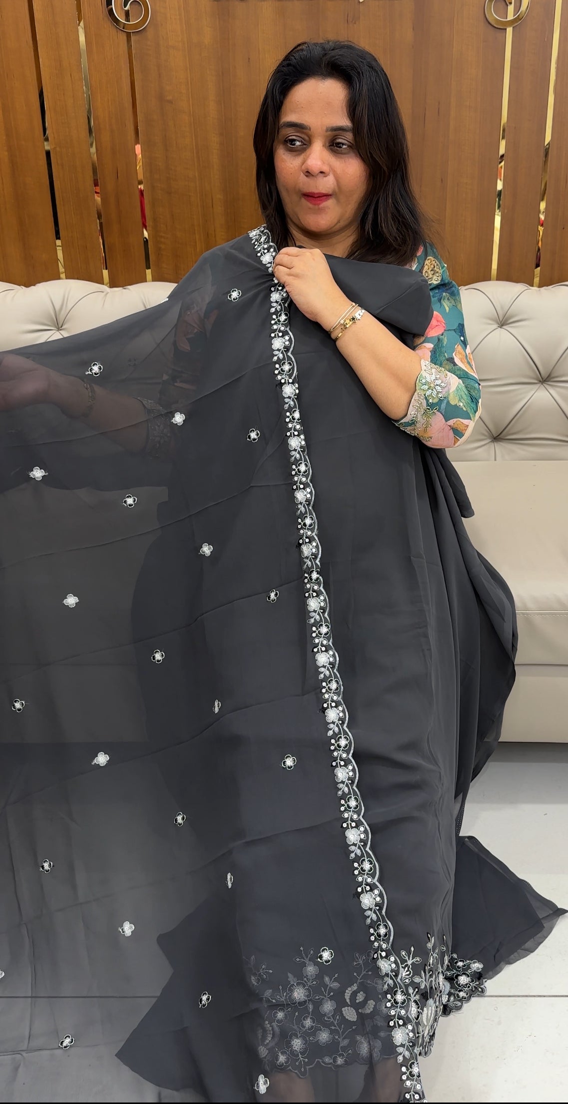 FAUX GEORGETTE UNSTITCHED SALWAR SUITS - IHA 25719