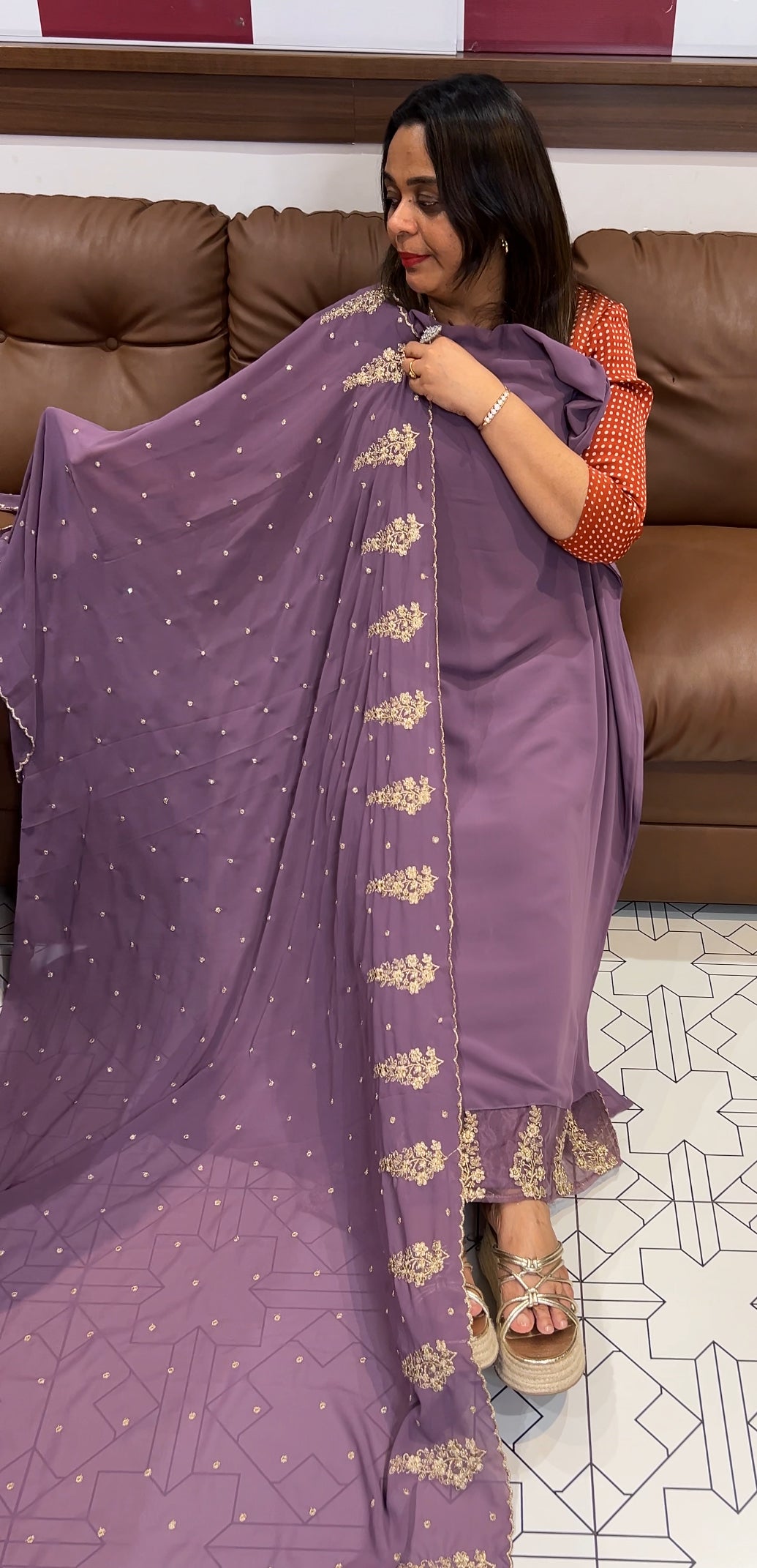 PARTY WEAR UNSTITCHED SALWAR SUITS - IHA 24519