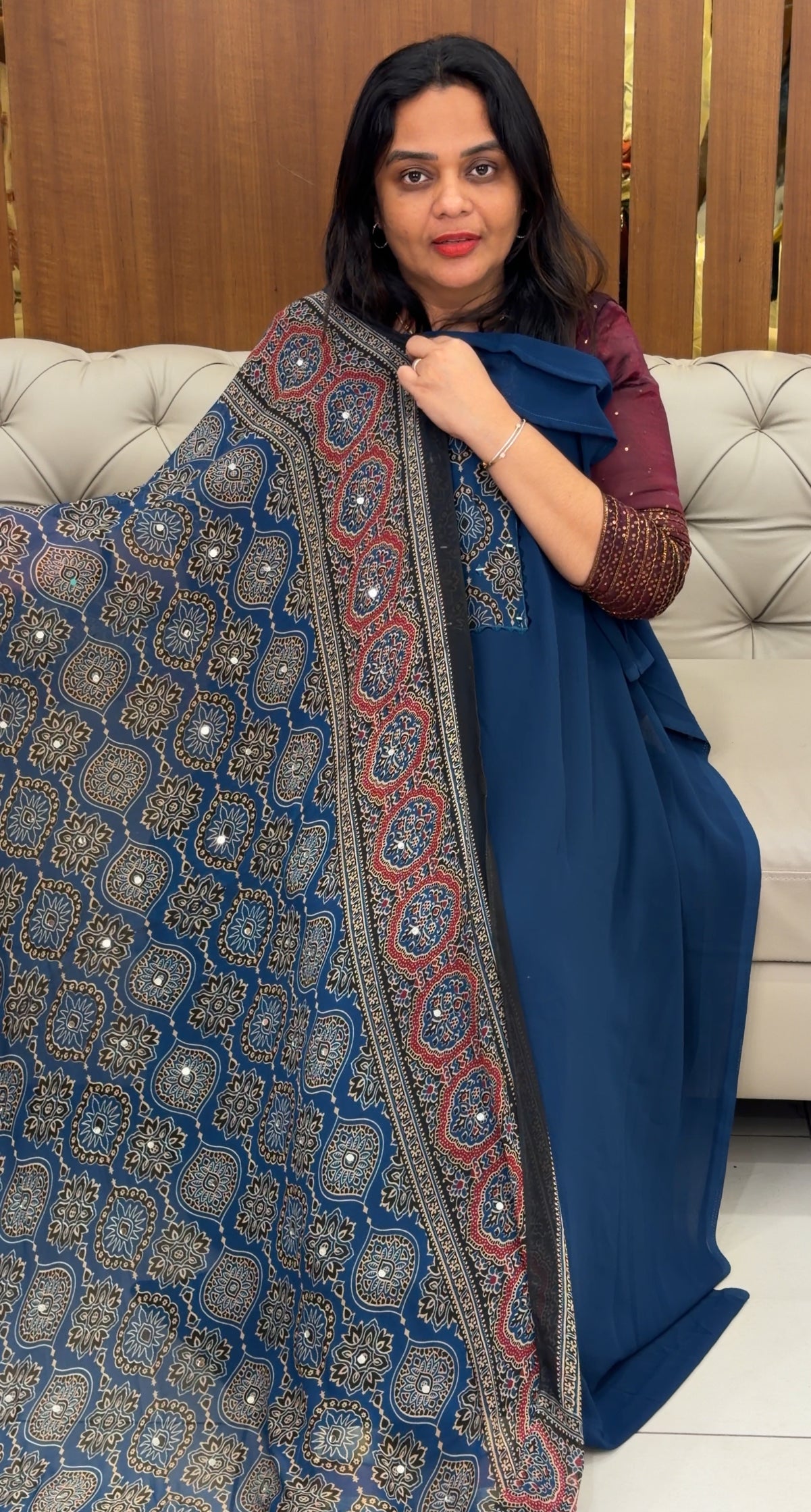 FAUX GEORGETTE UNSTITCHED SALWAR SUITS - IHA 30858