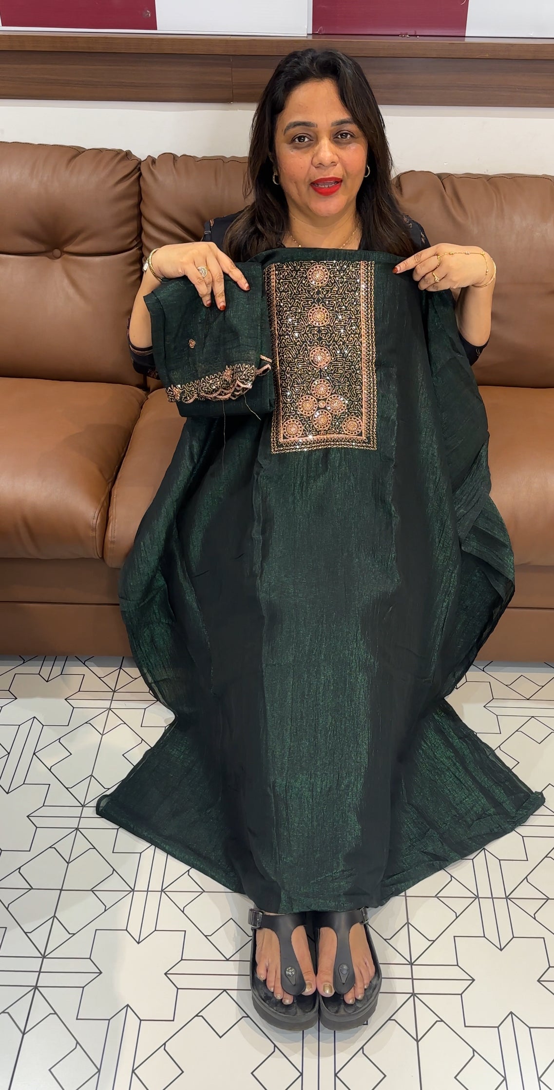 CHIFFON UNSTITCHED SALWAR SUITS - IHA 24671