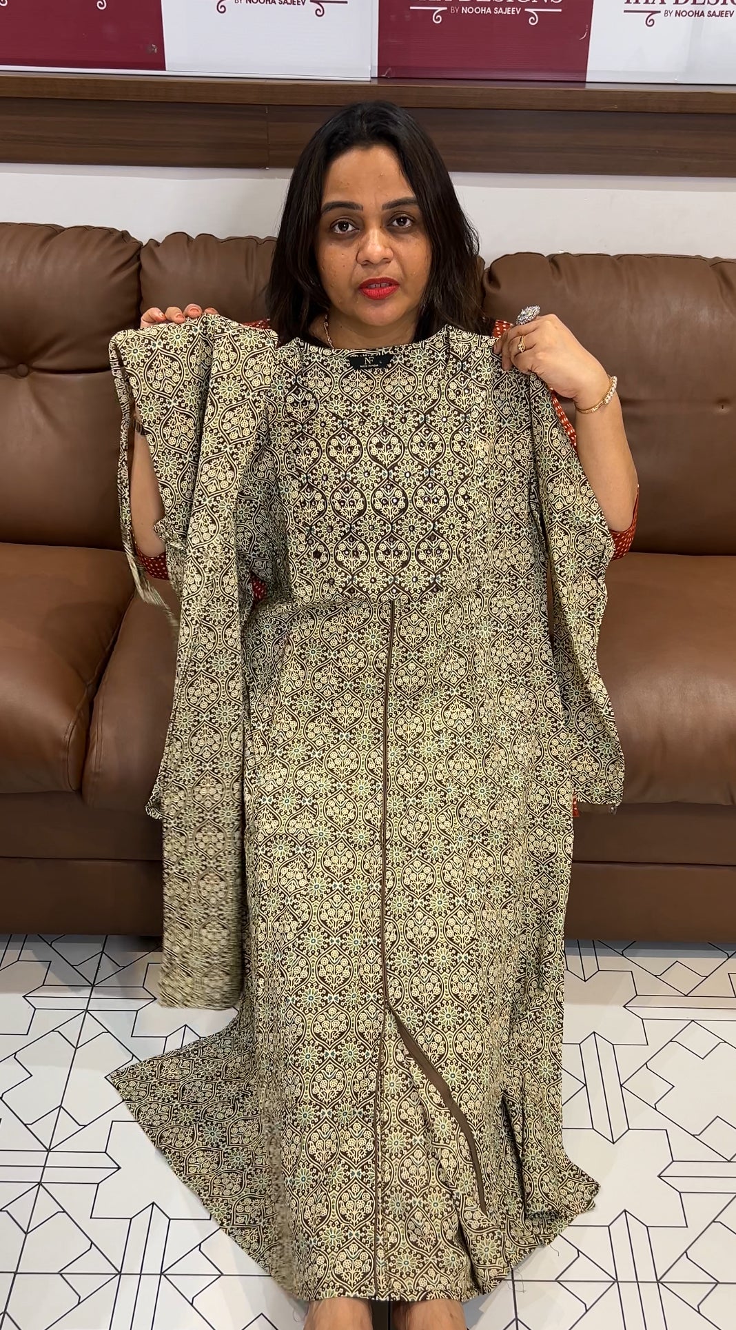 COTTON AJRAKH TOP AND BOTTOM - IHA 22813