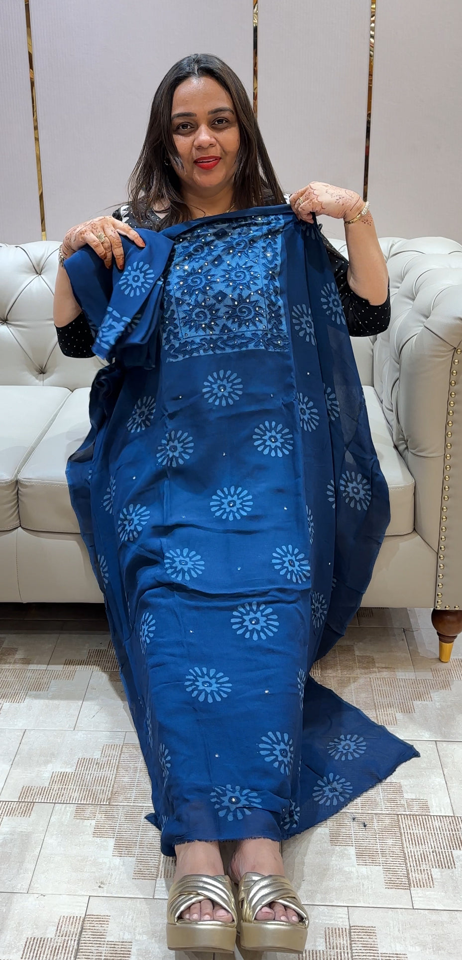 VISCOSE GEORGETTE UNSTITCHED SALWAR SUITS - IHA 22027