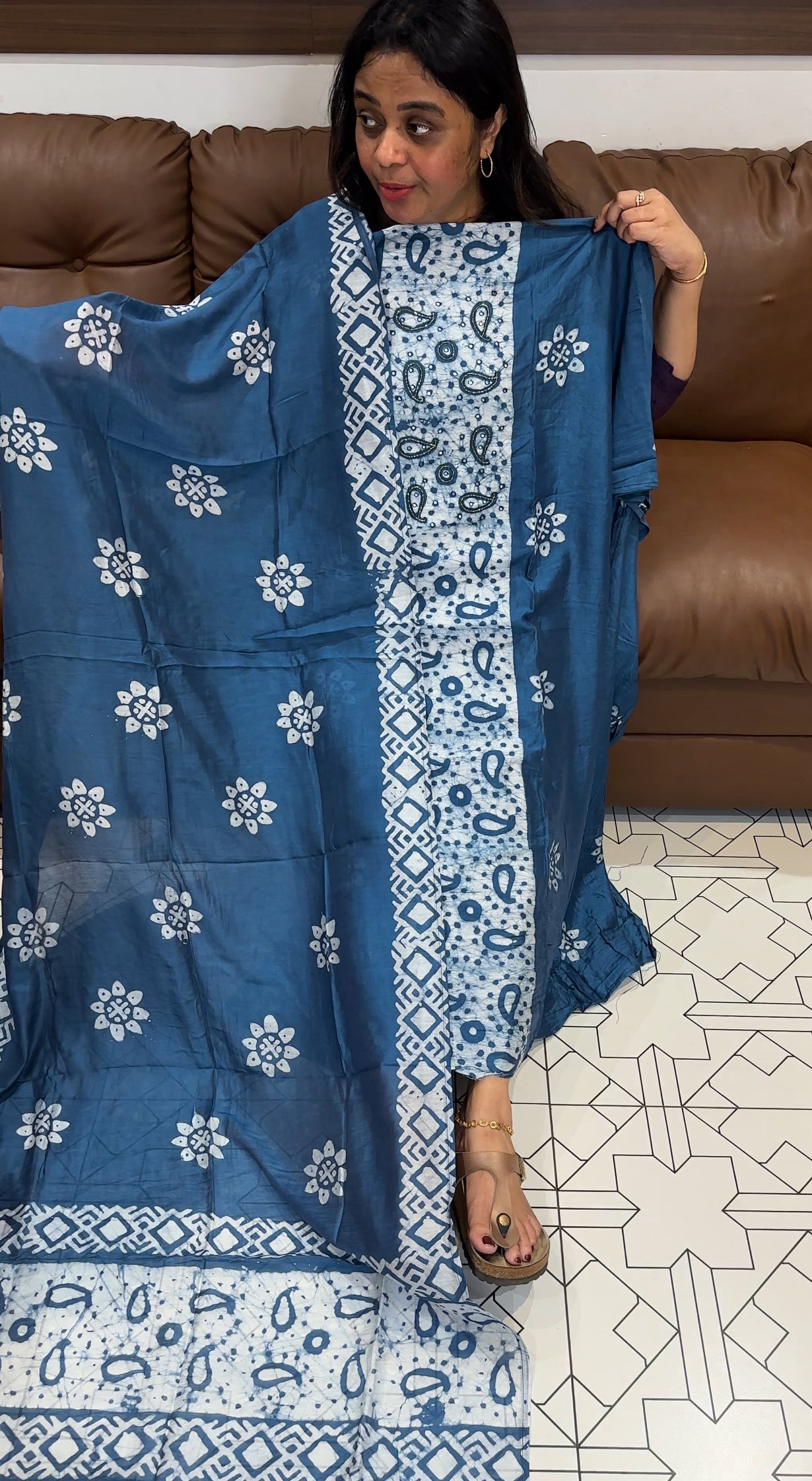 SEMI MODAL UNSTITCHED SALWAR SUITS - IHA 27162