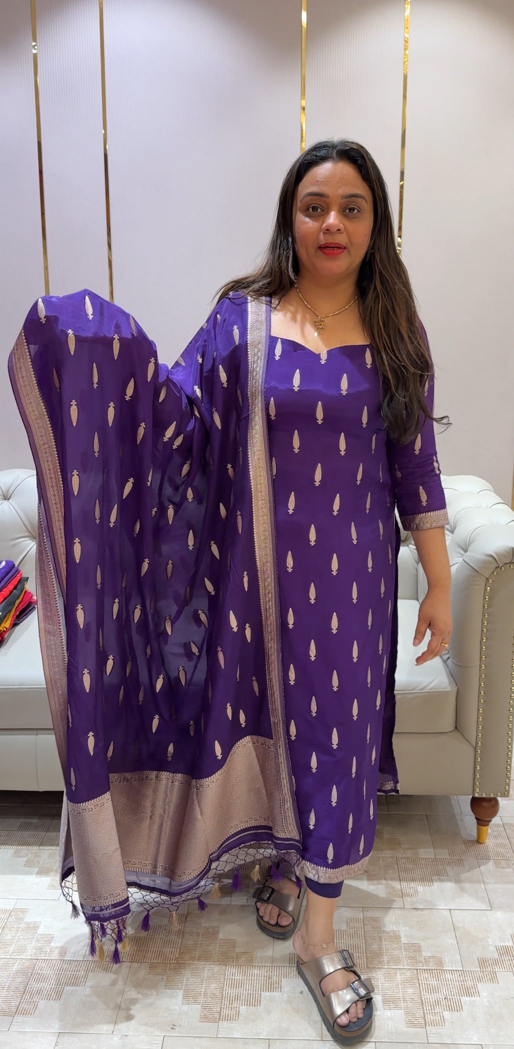 BANARASI UNSTITCHED SALWAR SUITS - IHA 21341