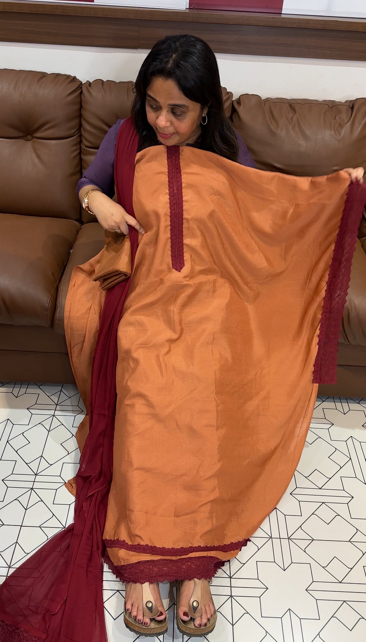 SEMI RAW SILK UNSTITCHED SALWAR SUITS - IHA 27160
