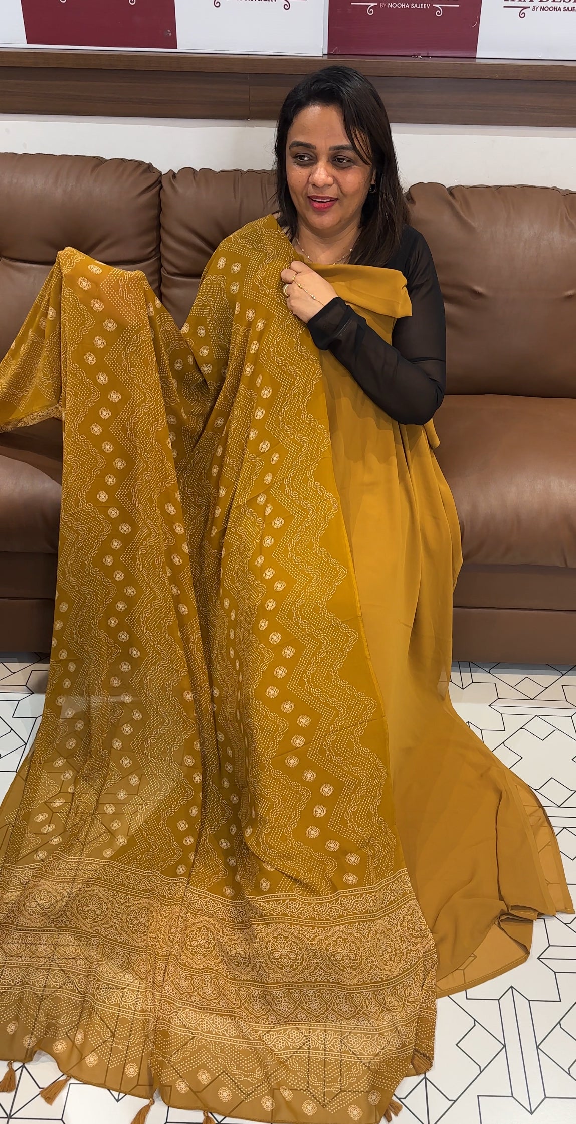 FAUX GEORGETTE UNSTITCHED SALSWAR SUITS - IHA 24697