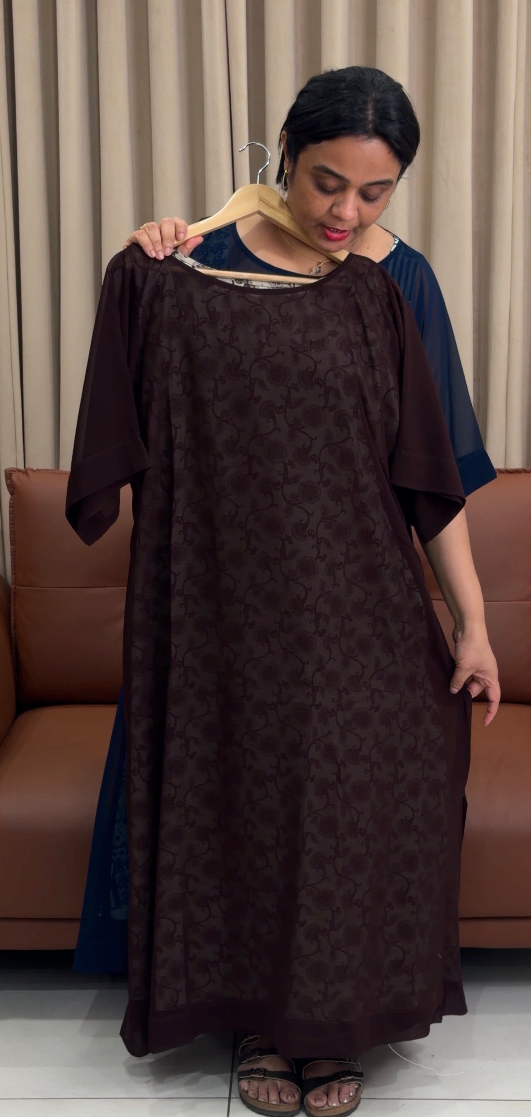 IHA'S IN-HOUSE PRINTED ALINE TOP AND INNER - IHA 36095