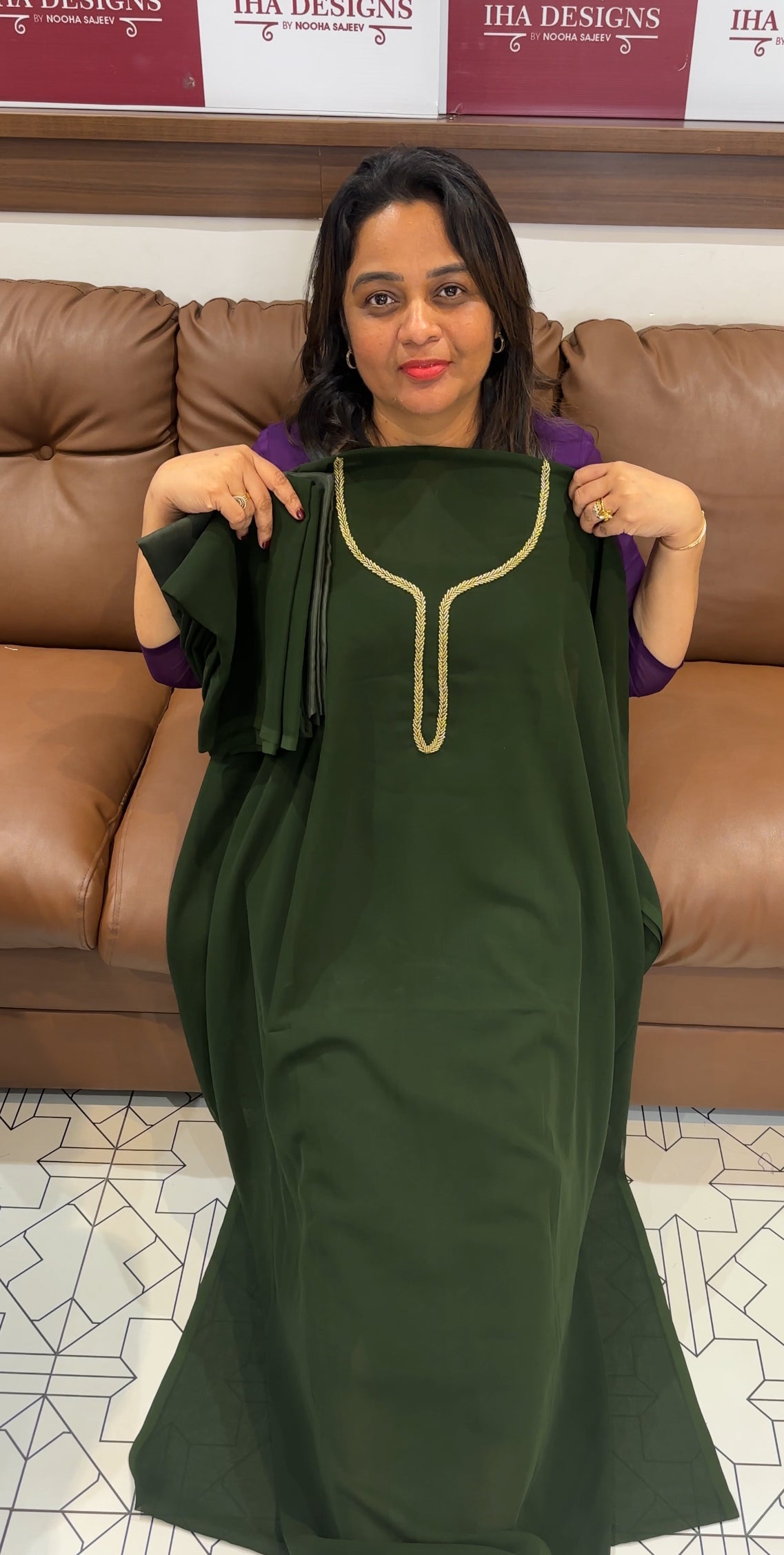 HAND WORKED UNSTITCHED SALWAR SUITS - IHA 25662