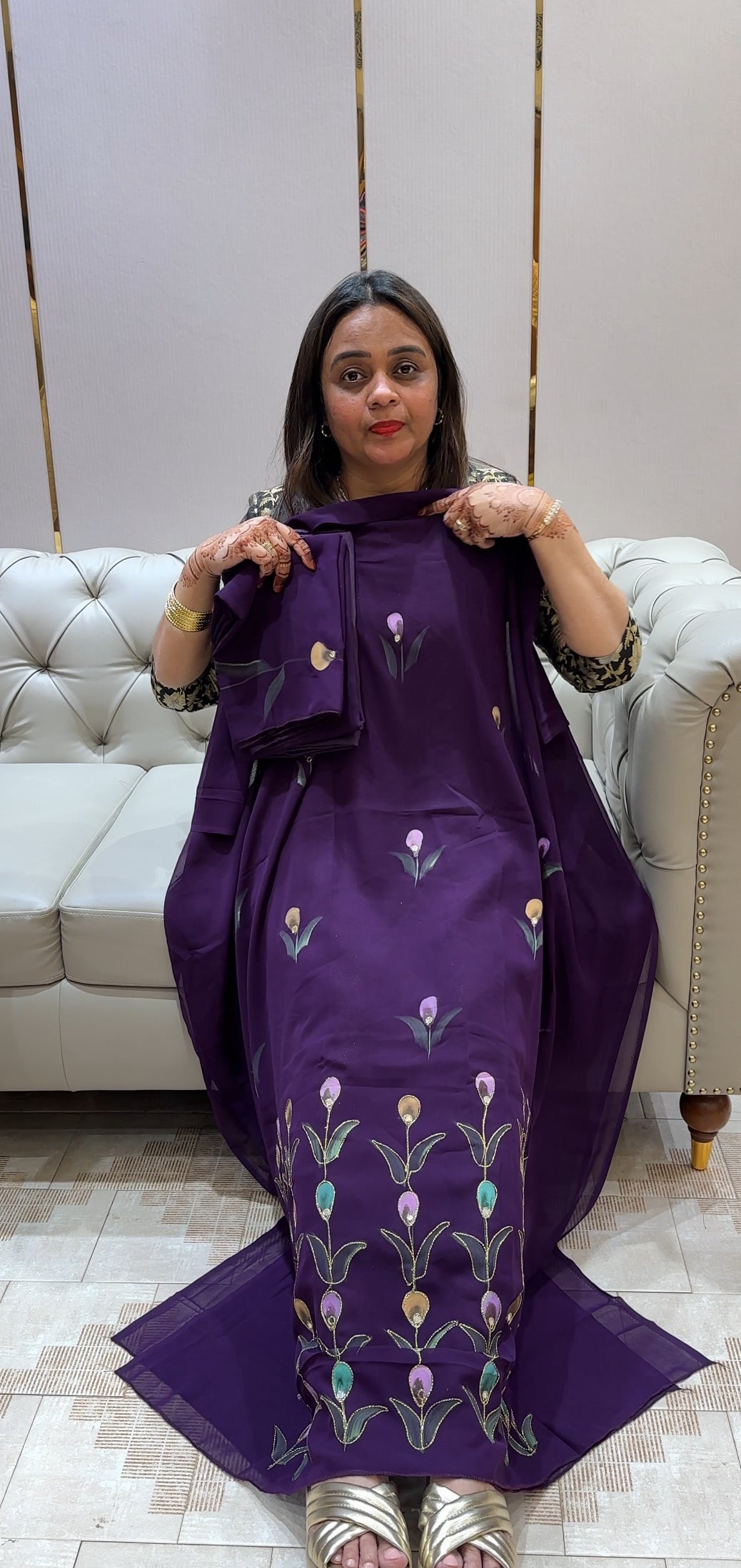 FAUX GEORGETTE UNSTITCHED SALWAR SUITS - IHA 21910