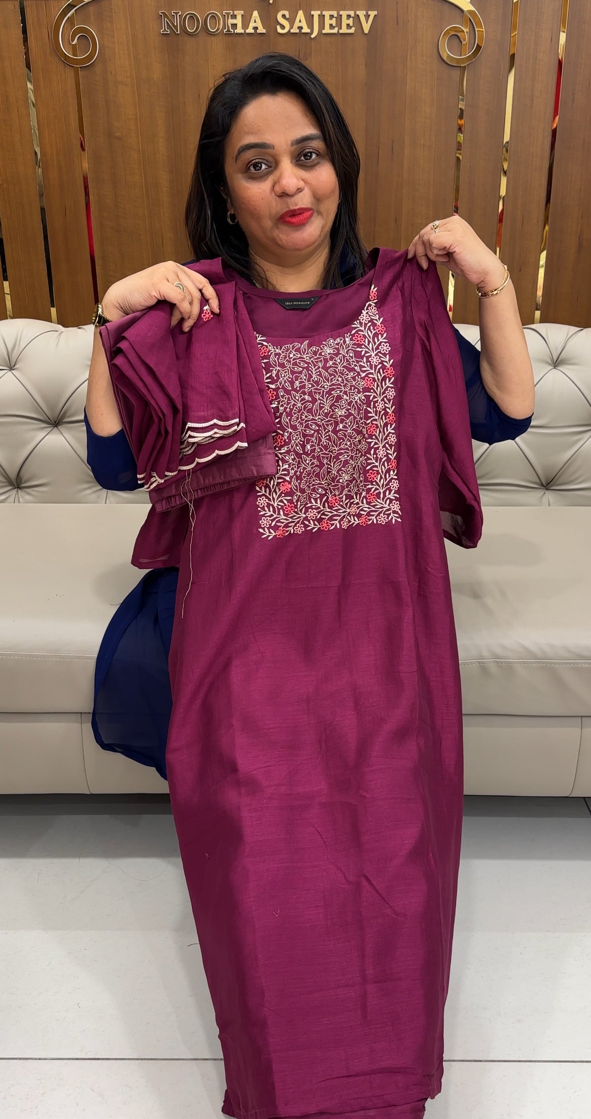 READY TO WEAR TOP, BOTTOM AND DUPATTA - IHA 25878