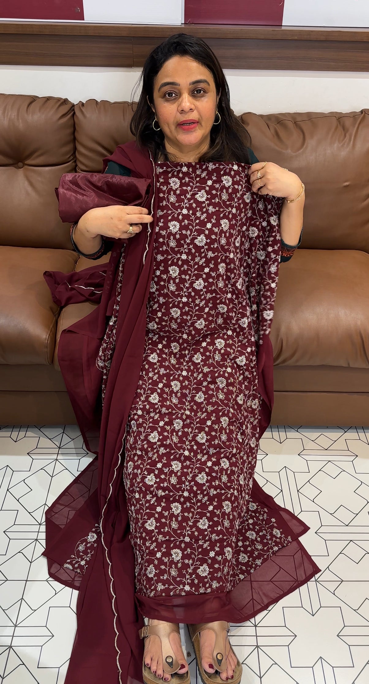 FAUX GEORGETTE UNSTITCHED SALWAR SUITS - IHA 26236