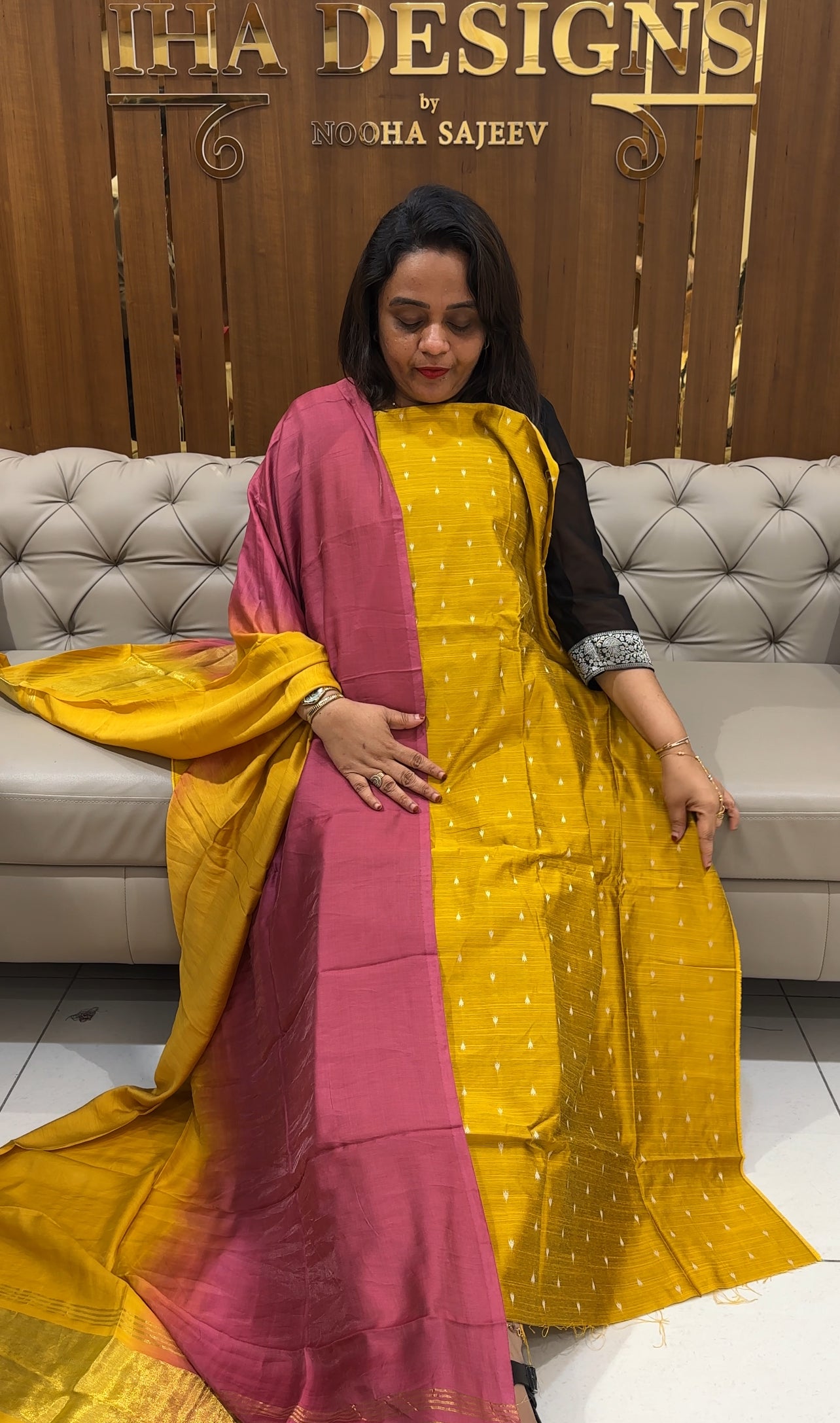 MODAL CHANDERI UNSTITCHED SALWAR SUITS - IHA 24964