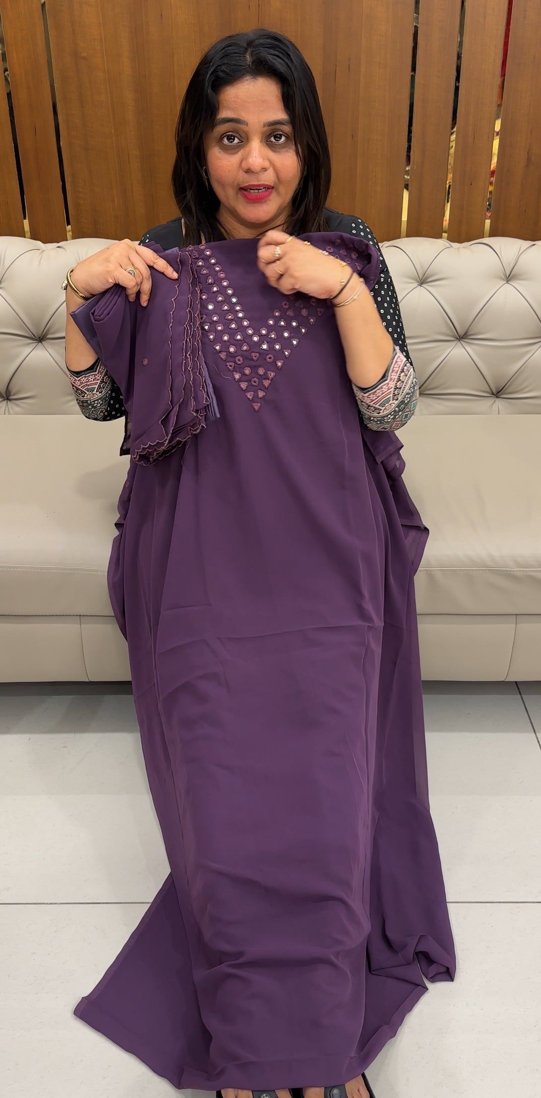 FAUX GEORGETTE UNSTITCHED SALWAR SUITS - 25980