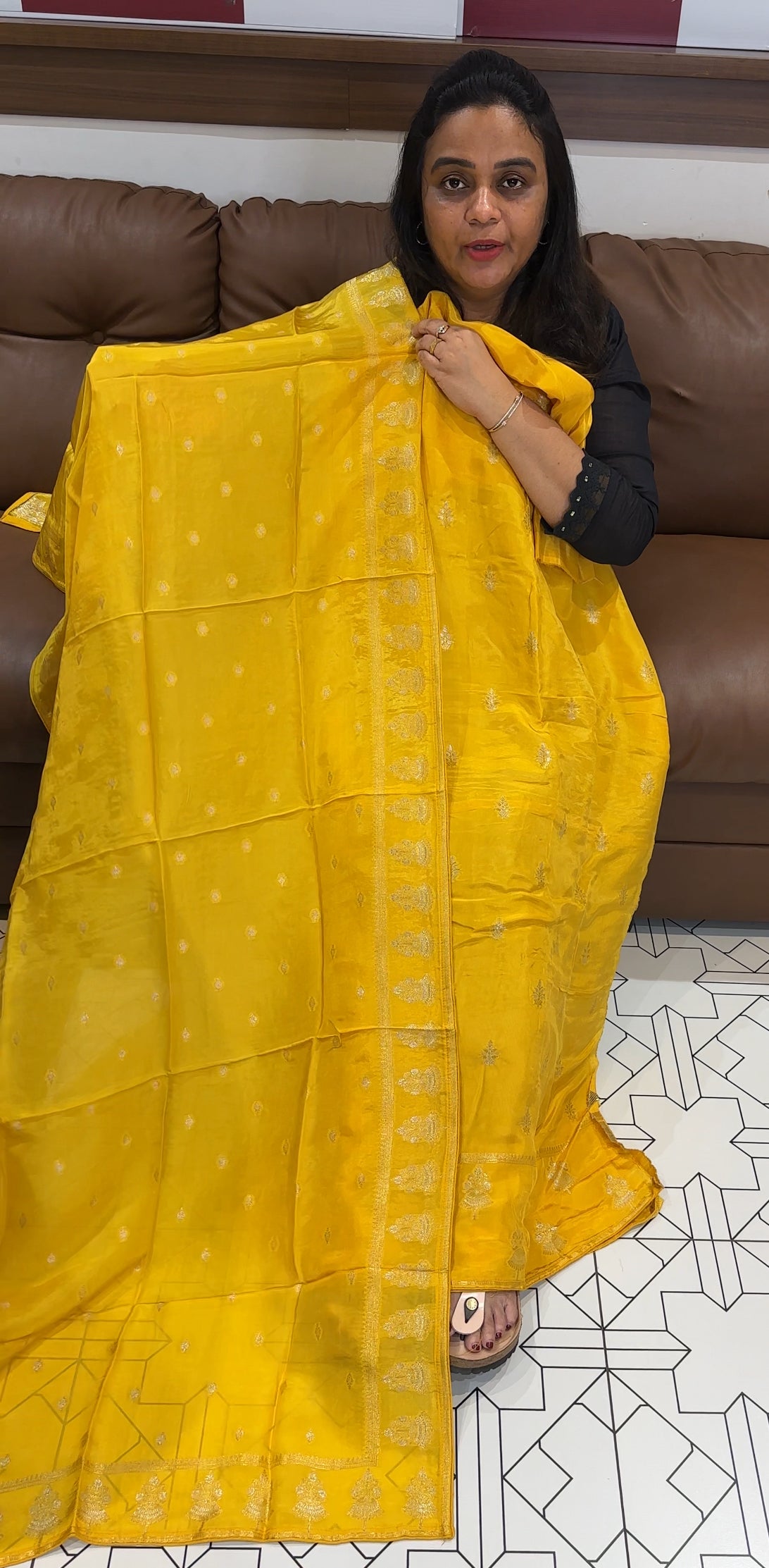 SILK BANARASI UNSTITCHED SALWAR SUITS - IHA 28040