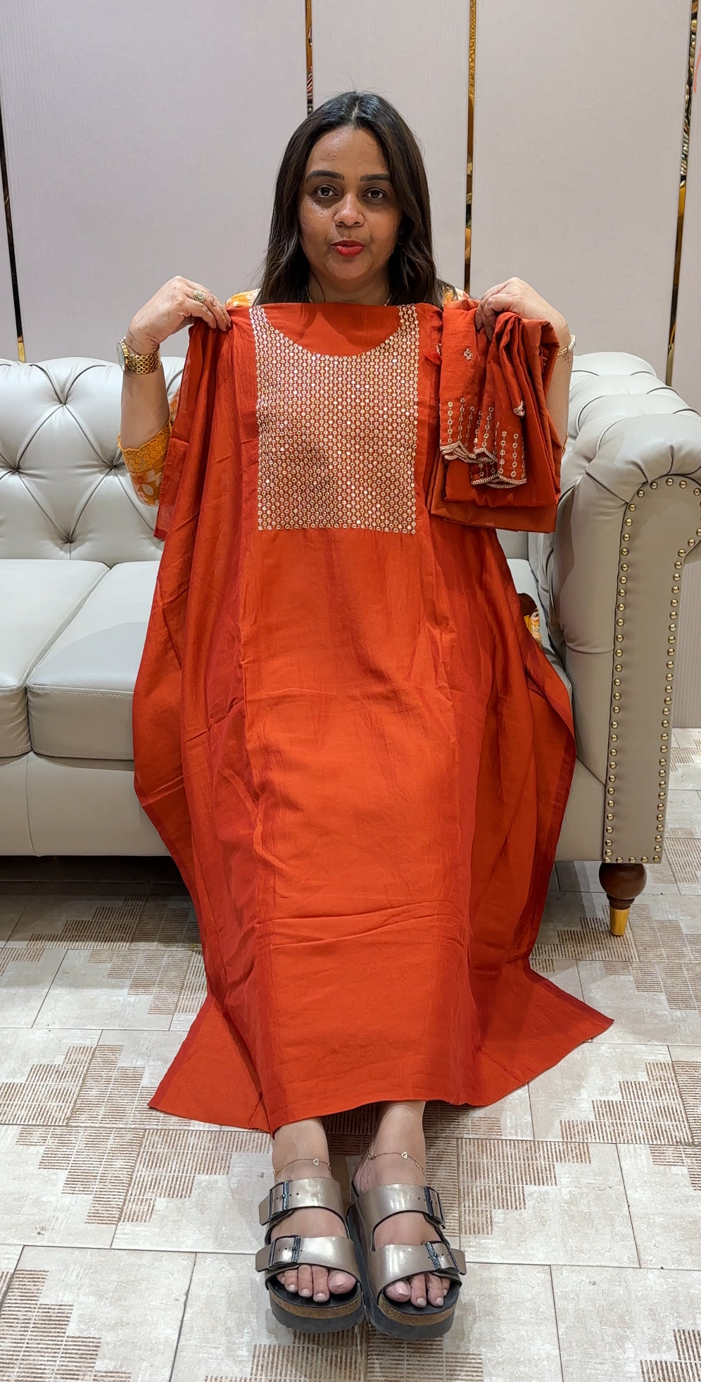 SEMI RAW SILK UNSTITCHED SALWAR SUITS - IHA 22190