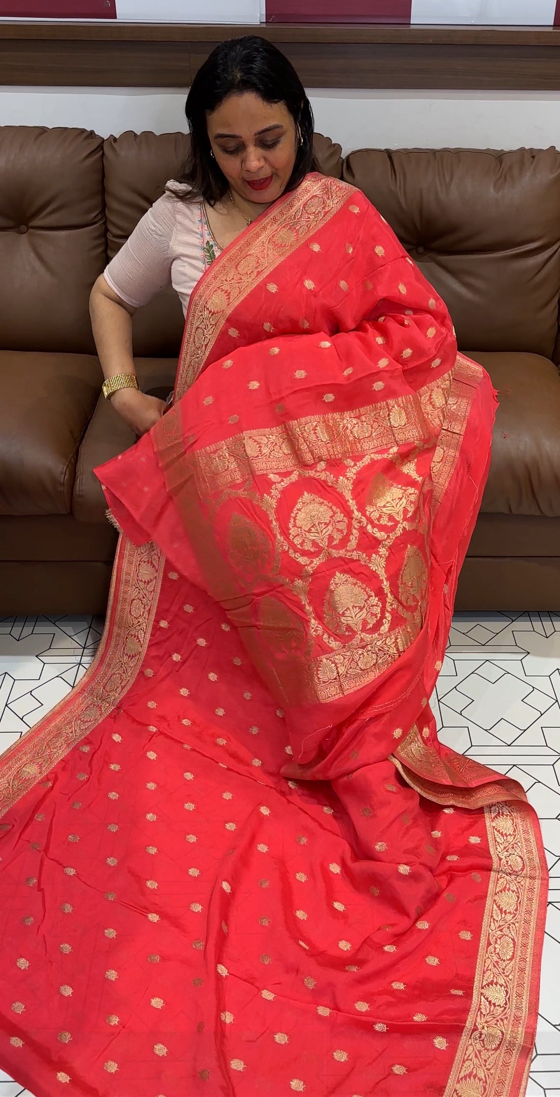 PLATINUM CHIFFON SAREES - IHA 20395