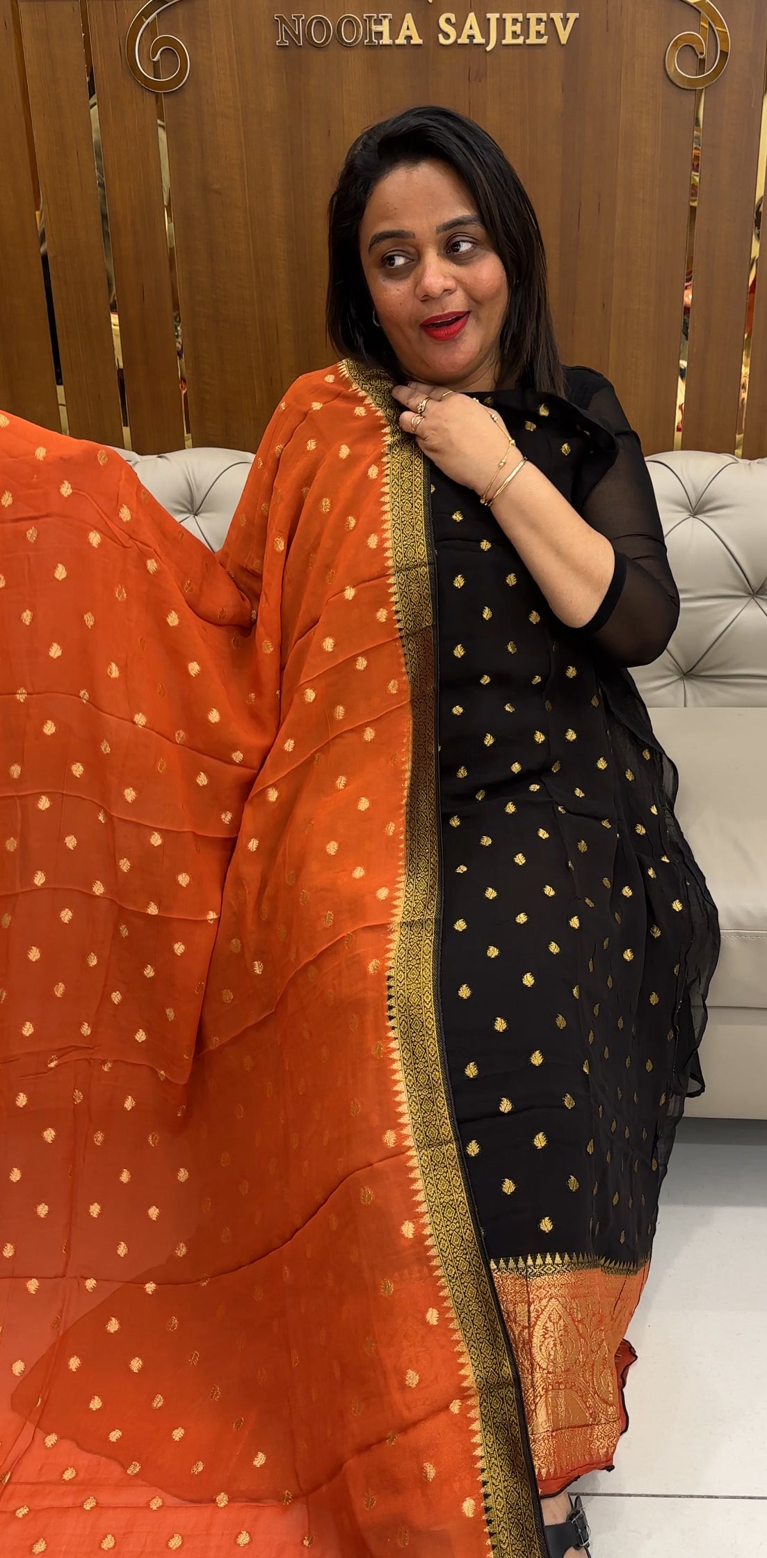 FORWARD GEORGETTE BANARASI UNSTITCHED SALWAR SUITS - IHA 25871