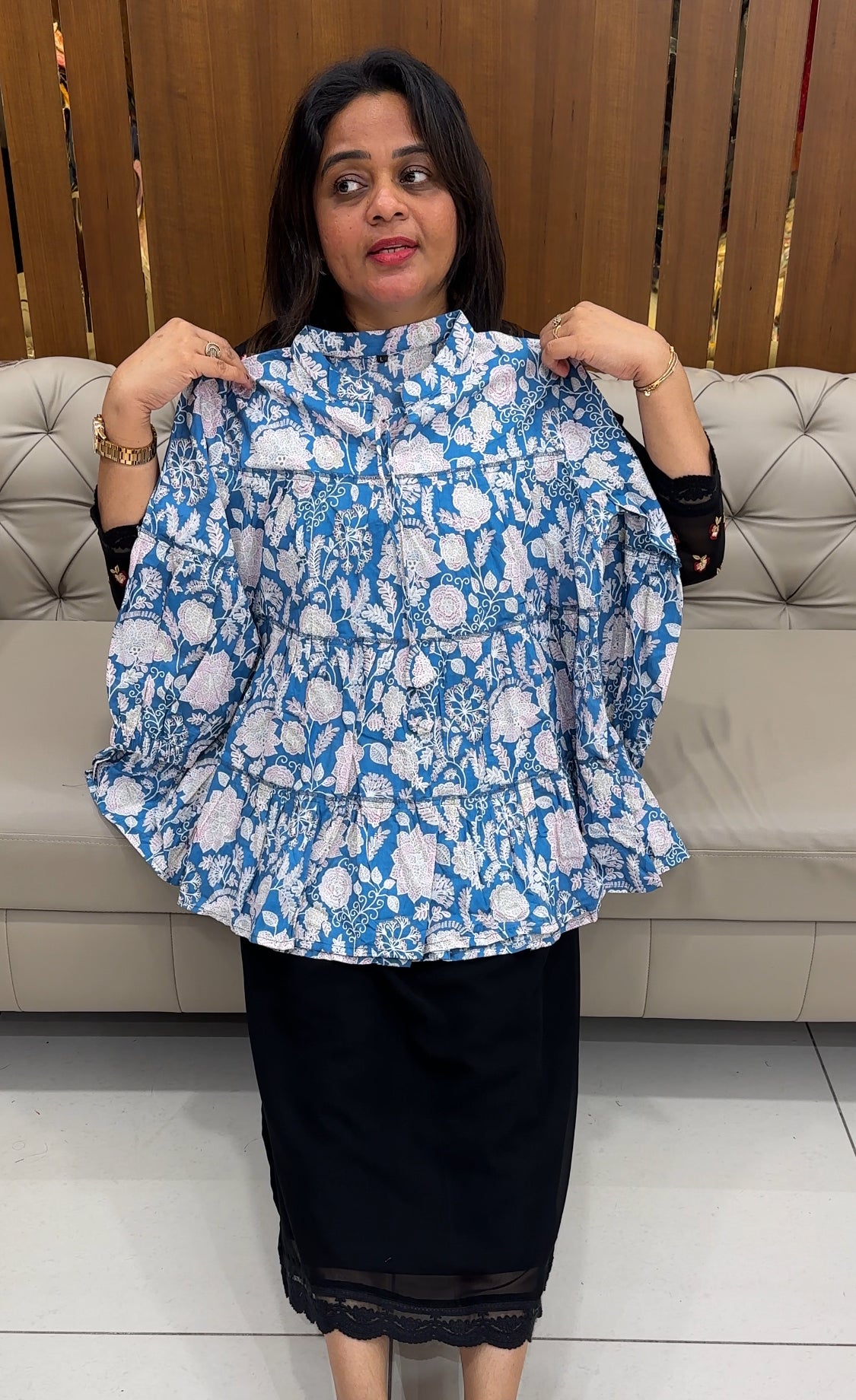 PRINTED SHORT TOPS - IHA 26027