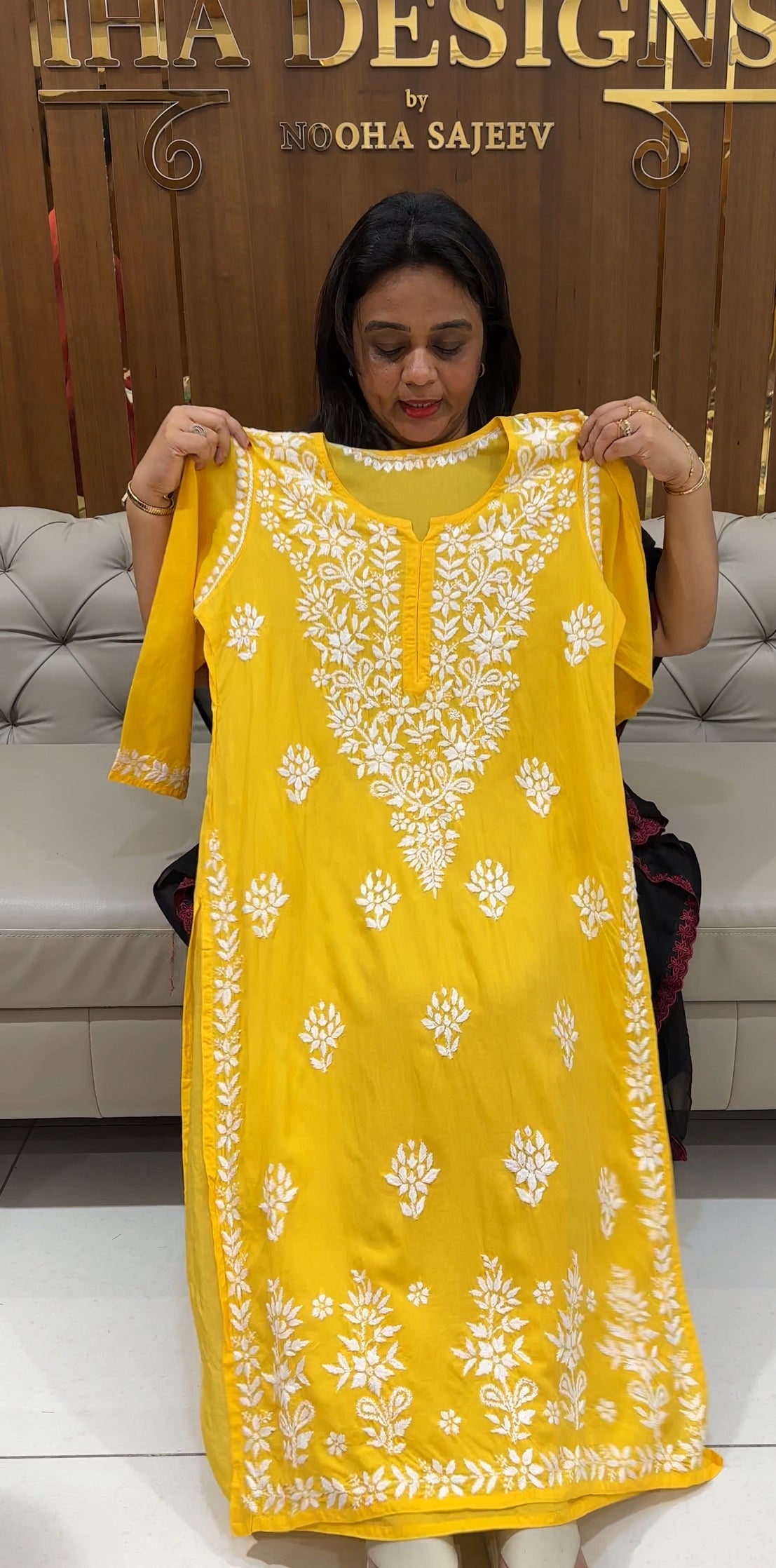 LUCKNOWI CHIKANKARI TOPS - IHA 24882