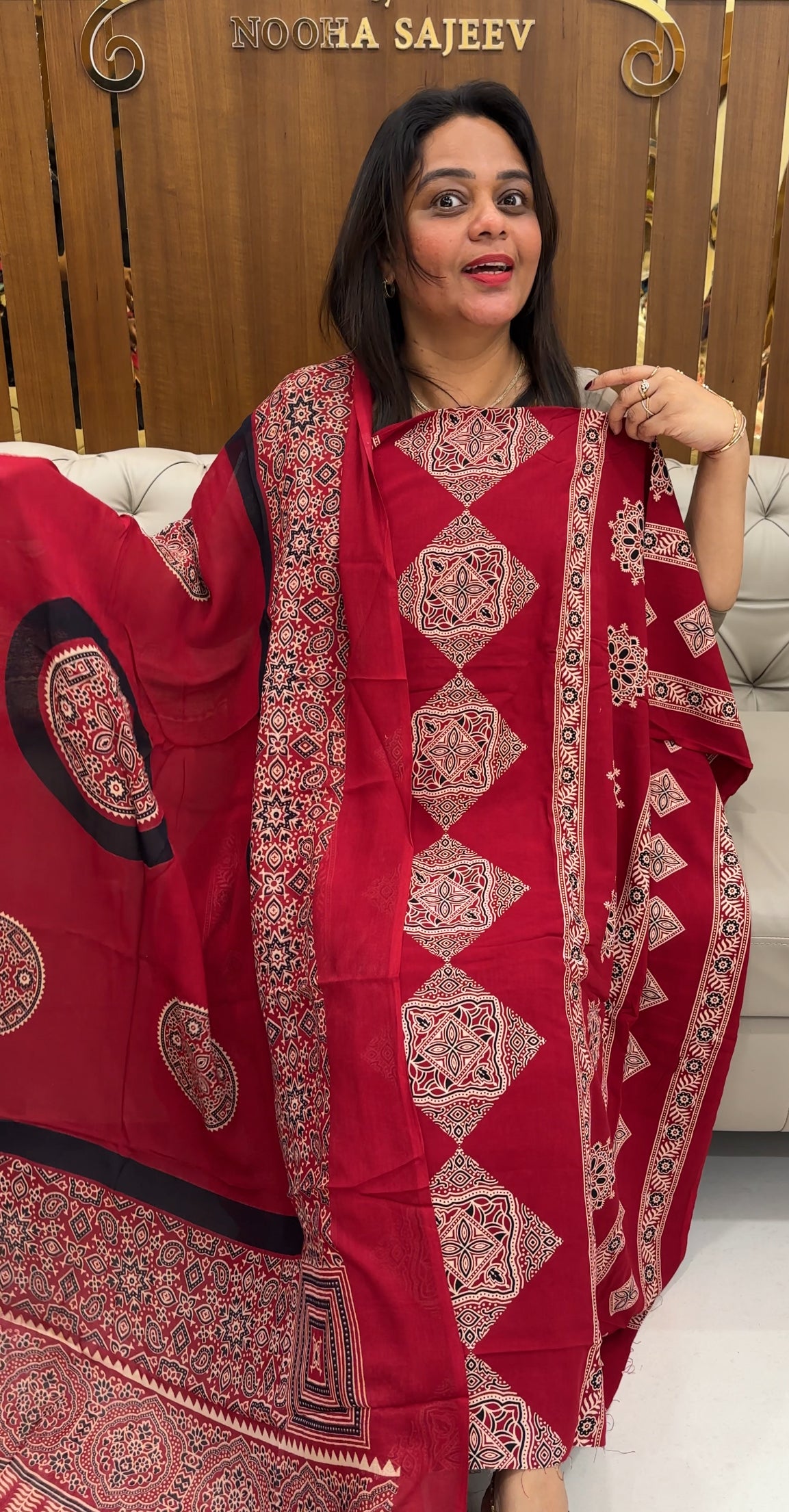 PRINTED COTTON UNSTITCHED SALWAR SUITS - IHA 25813