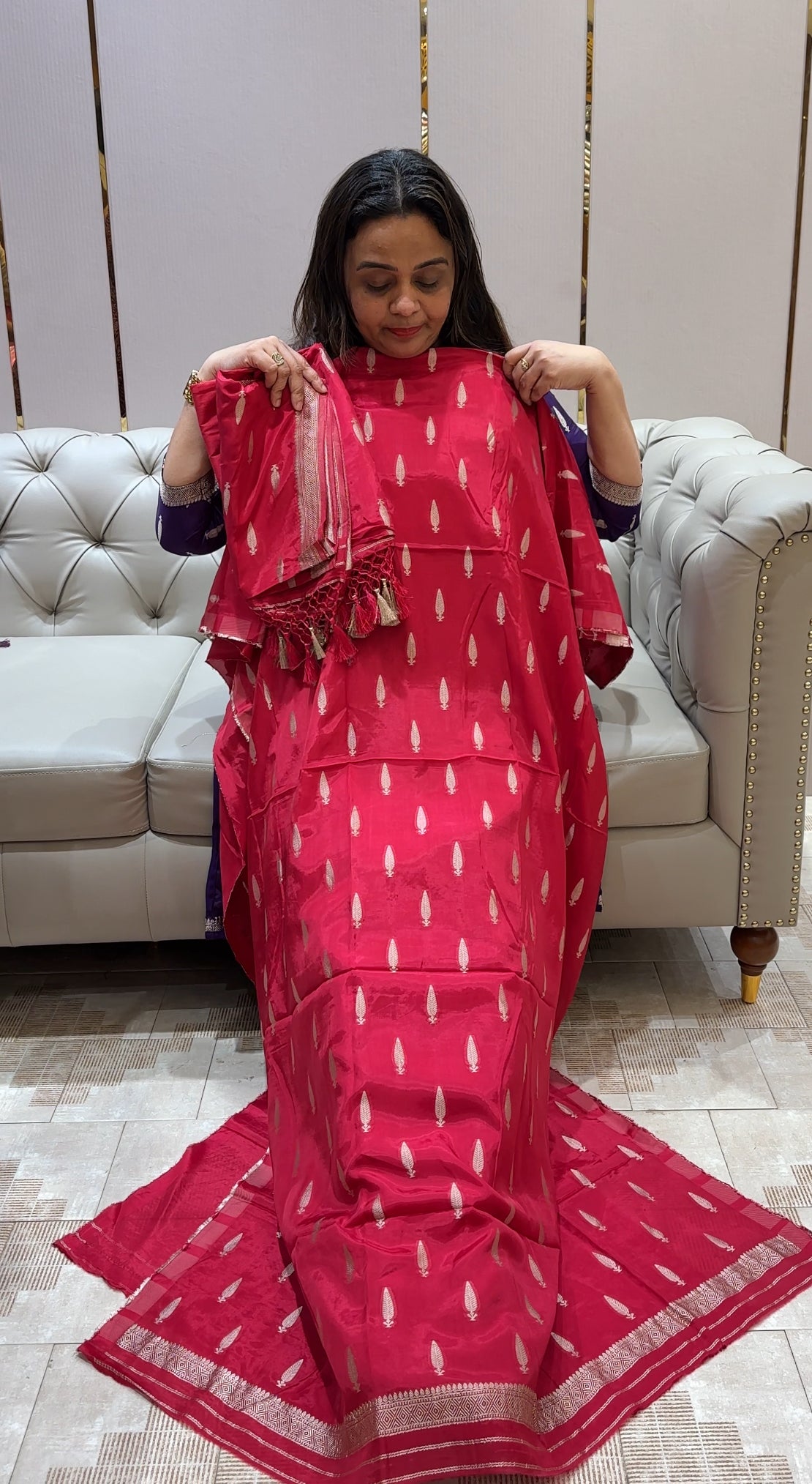 BANARASI UNSTITCHED SALWAR SUITS - IHA 21341
