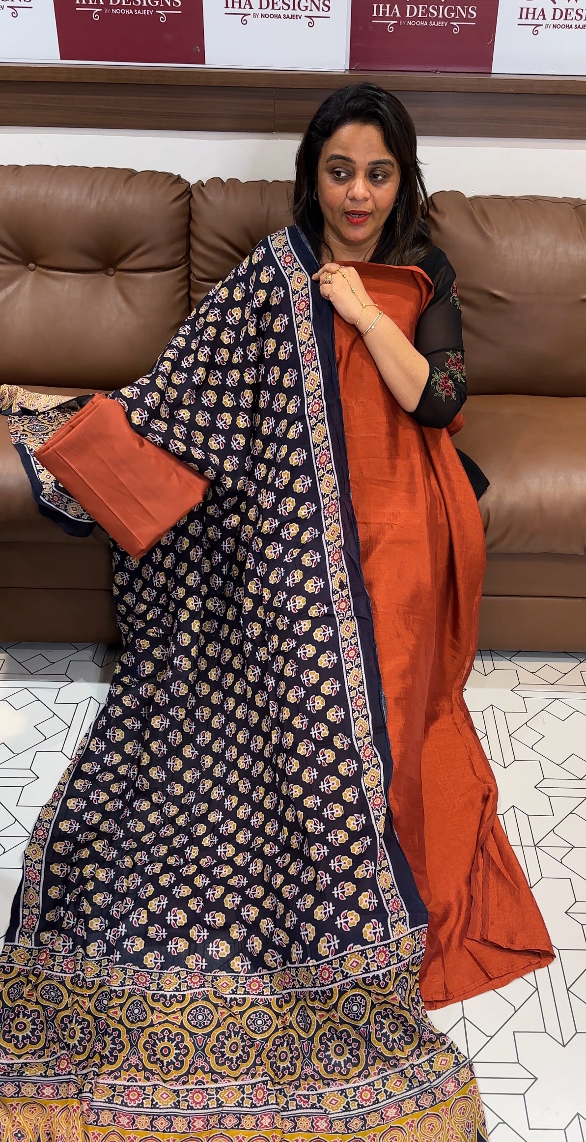 IHA'S IN-HOUSE SEMI RAW SILK UNSTITCHED SALWAR SUITS - IHA 24805