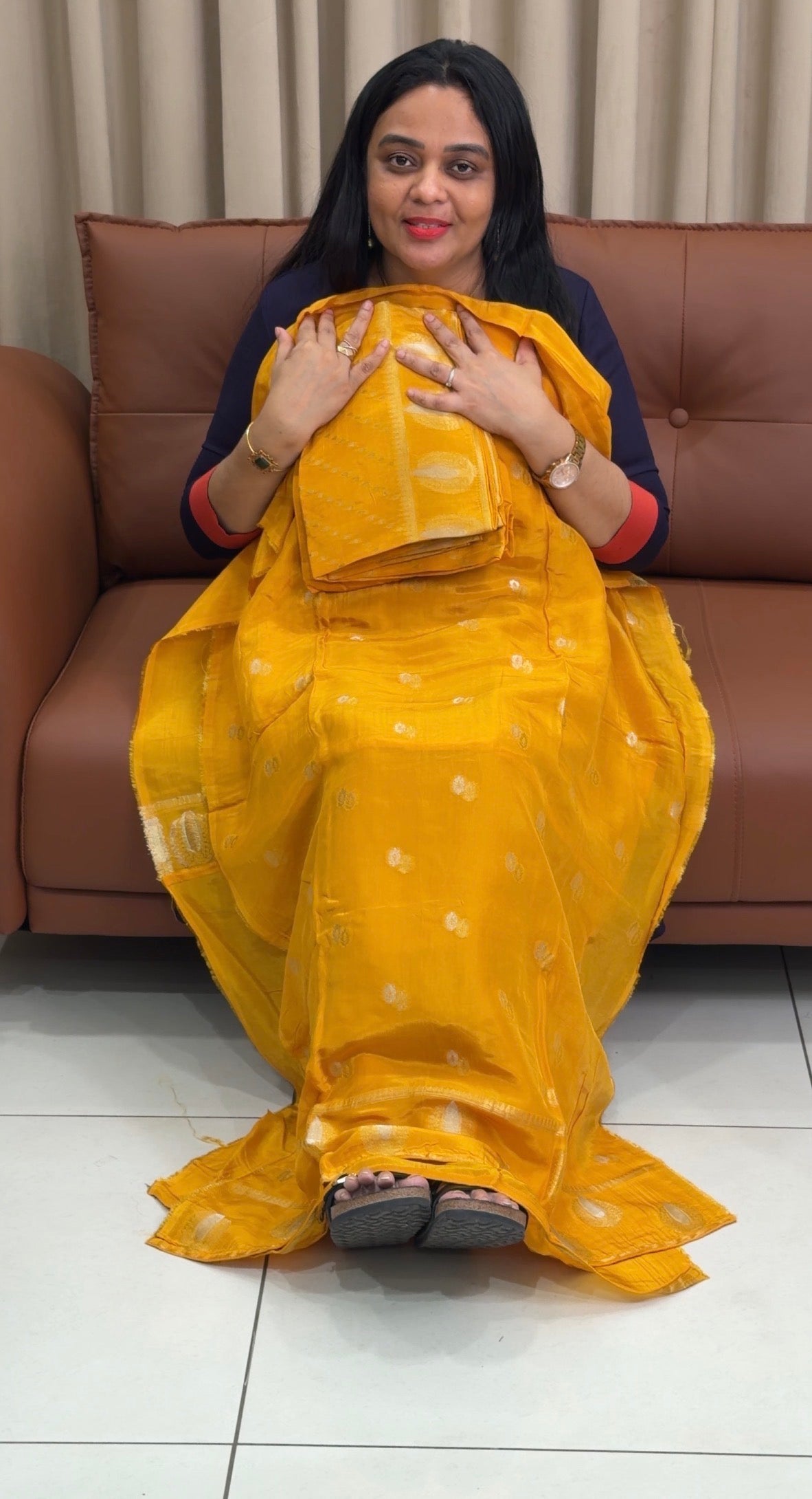 SILK BANARASI UNSTITCHED SALWAR SUITS - IHA 35406