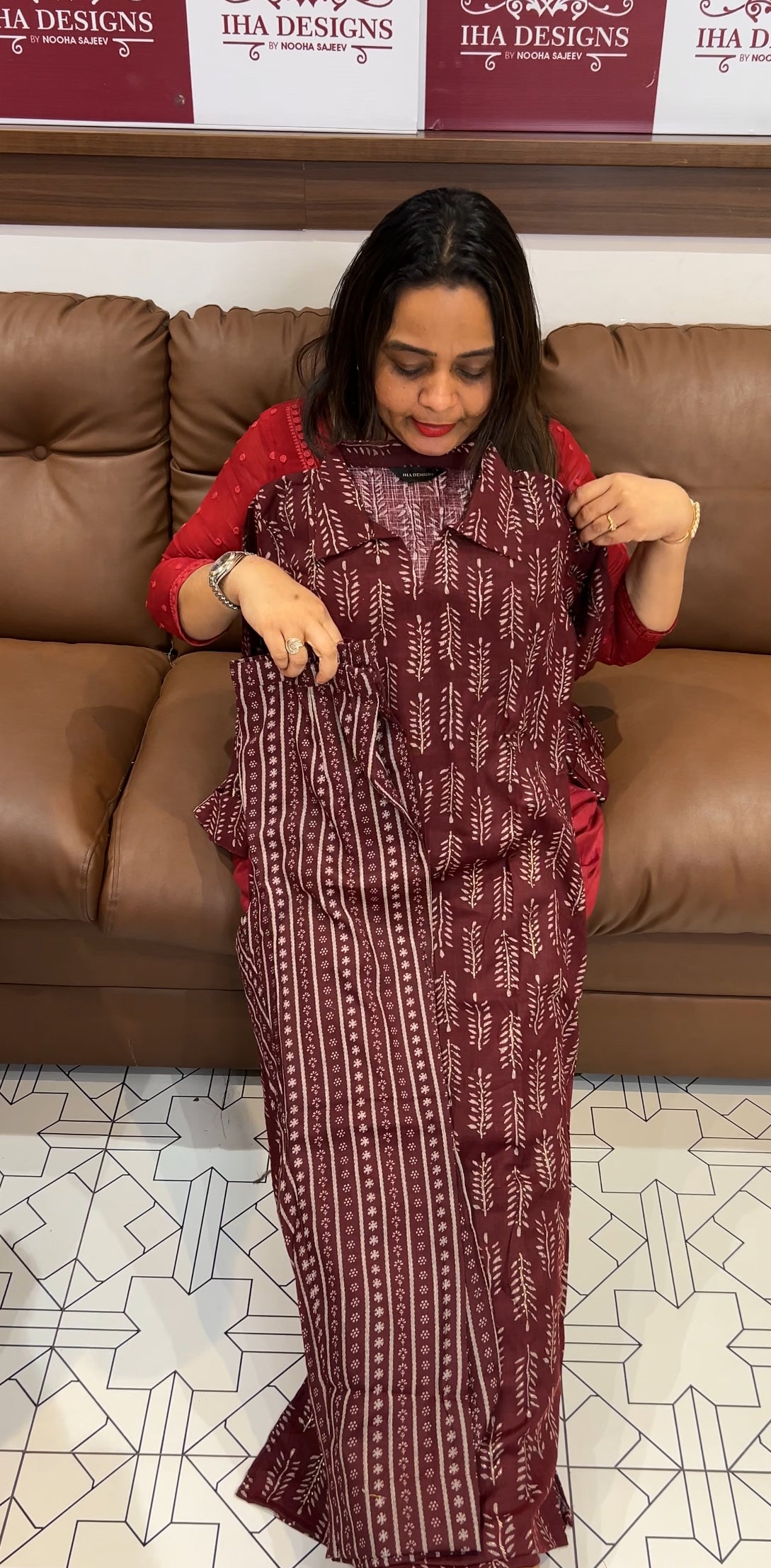 IHA'S IN-HOUSE PRINTED TOP AND BOTTOM - IHA 22722