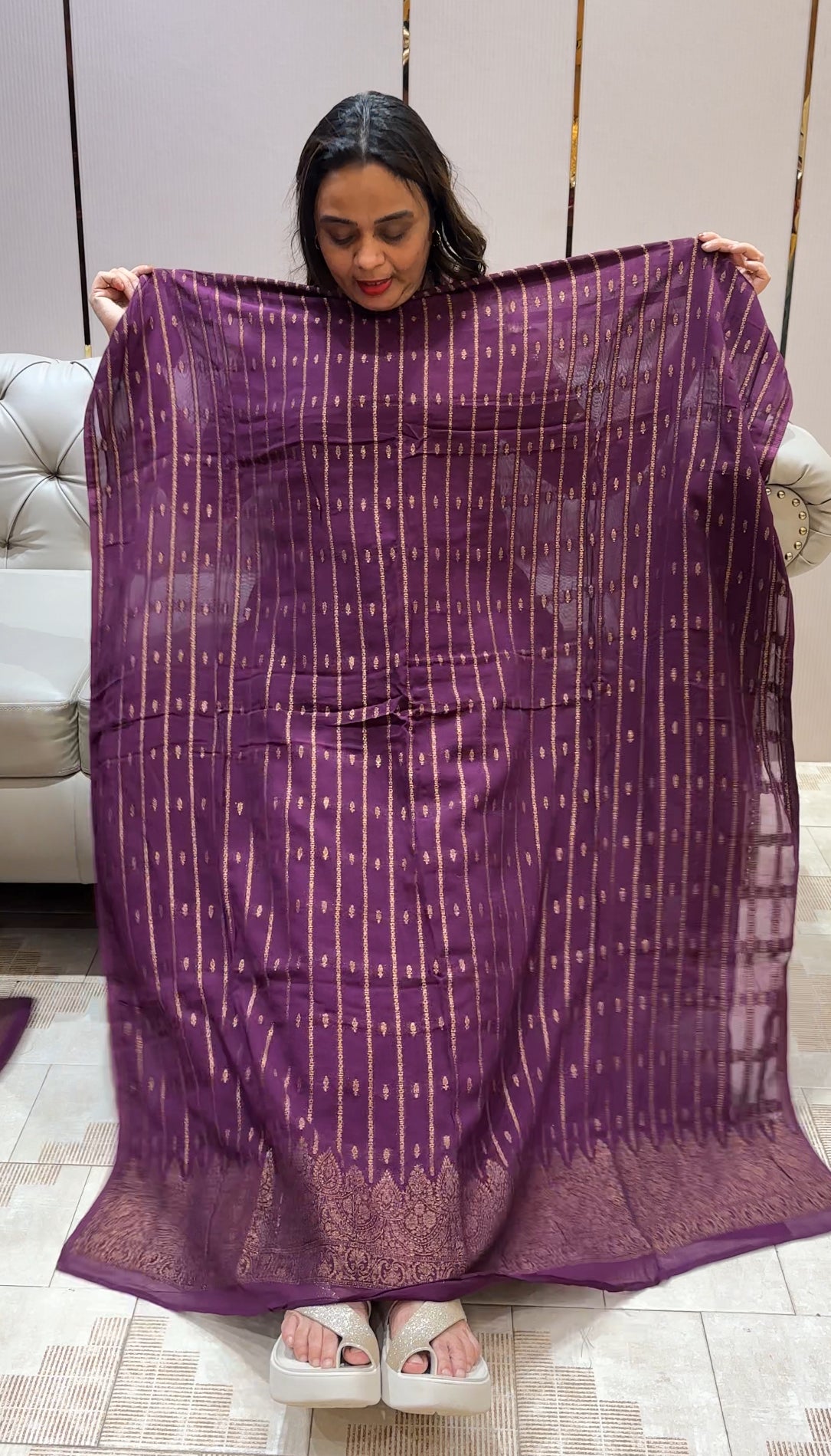 VISCOSE GEORGETTE UNSTITCHED SALWAR SUITS - IHA 22709