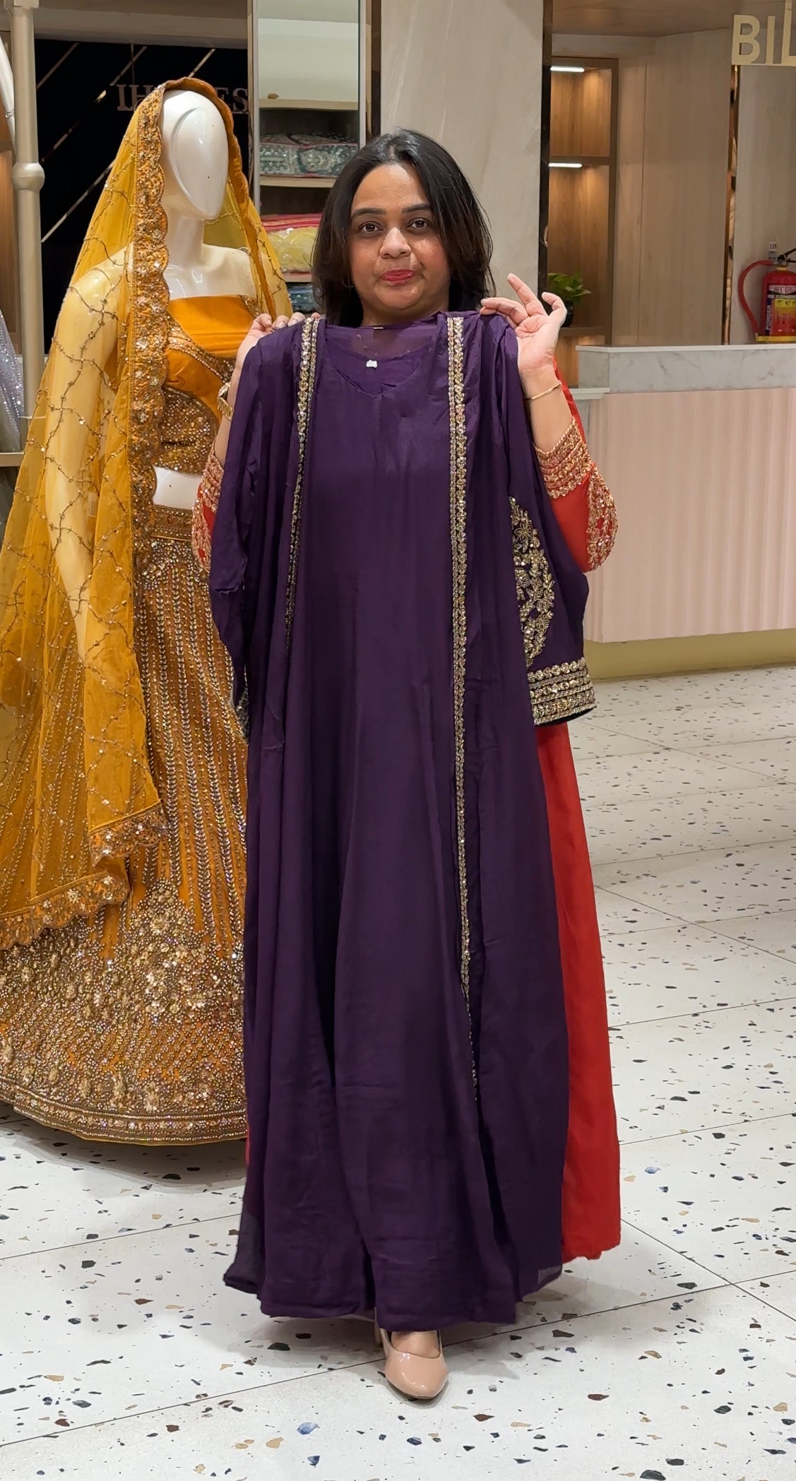 ANARKALI TOP AND JACKET - IHA 27189