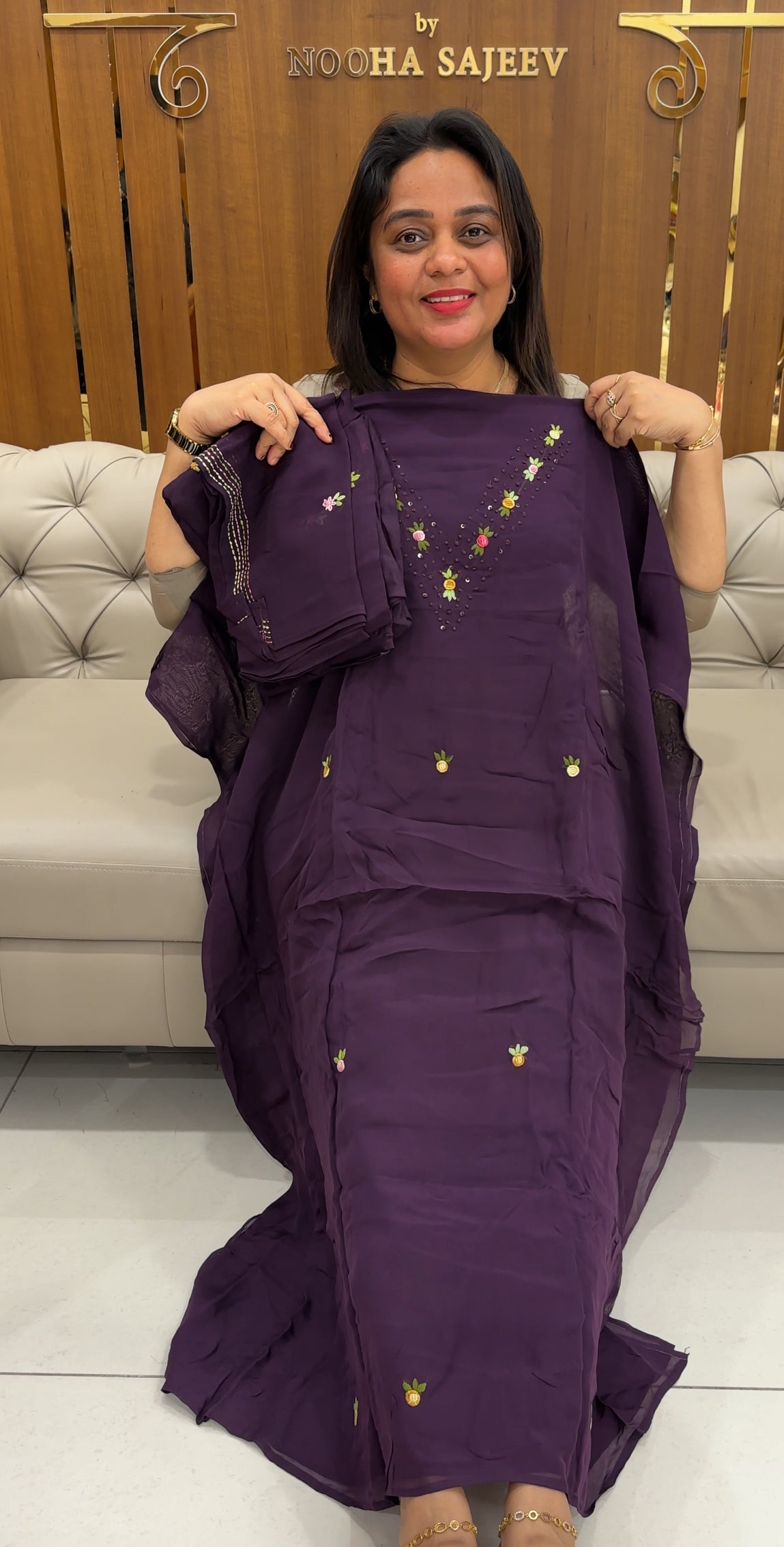 GEORGETTE ORGANZA UNSTITCHED SALWAR SUITS - IHA 25848
