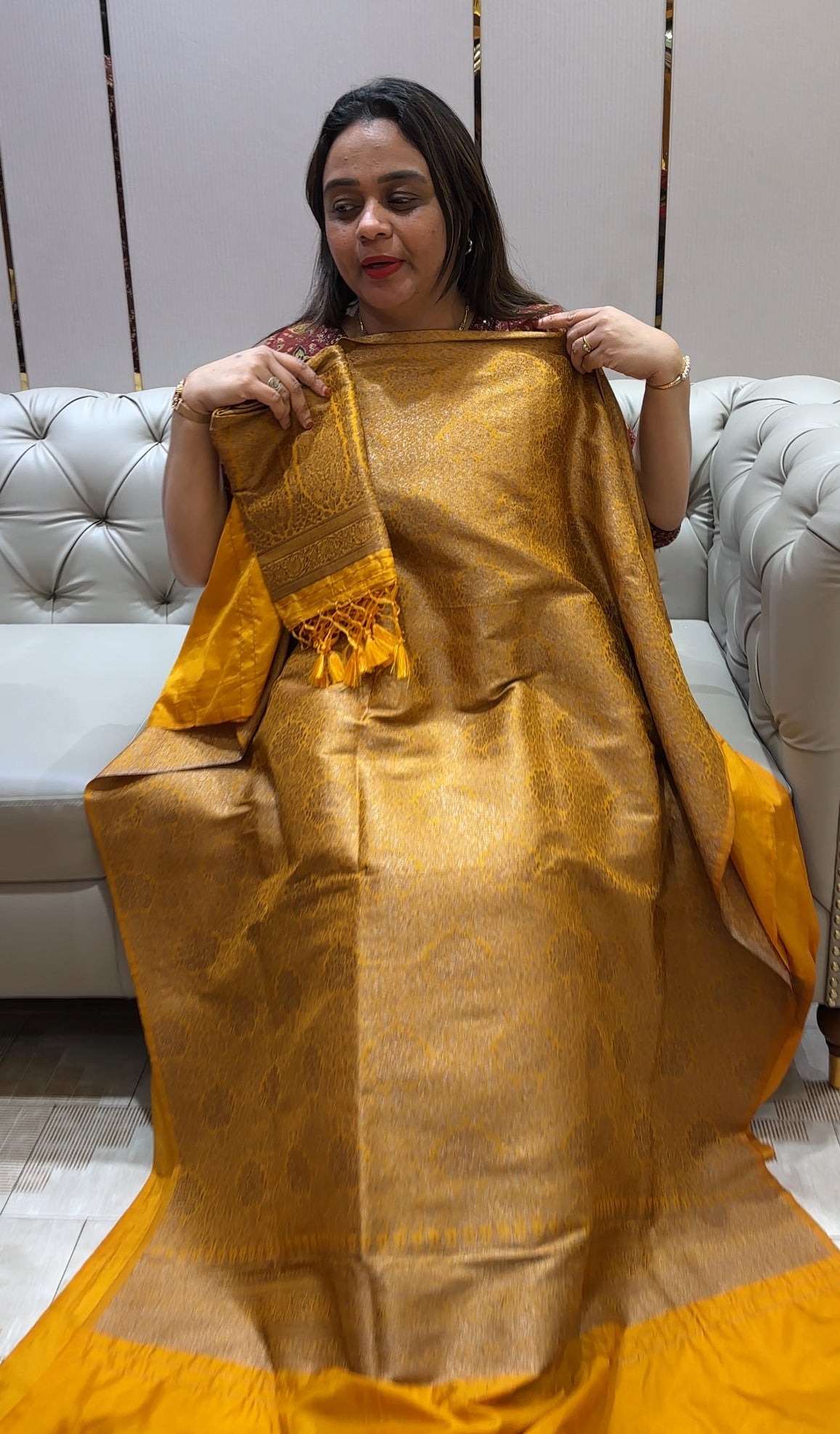 SEMI KATAN UNSTITCHED SALWAR SUITS - IHA 22640