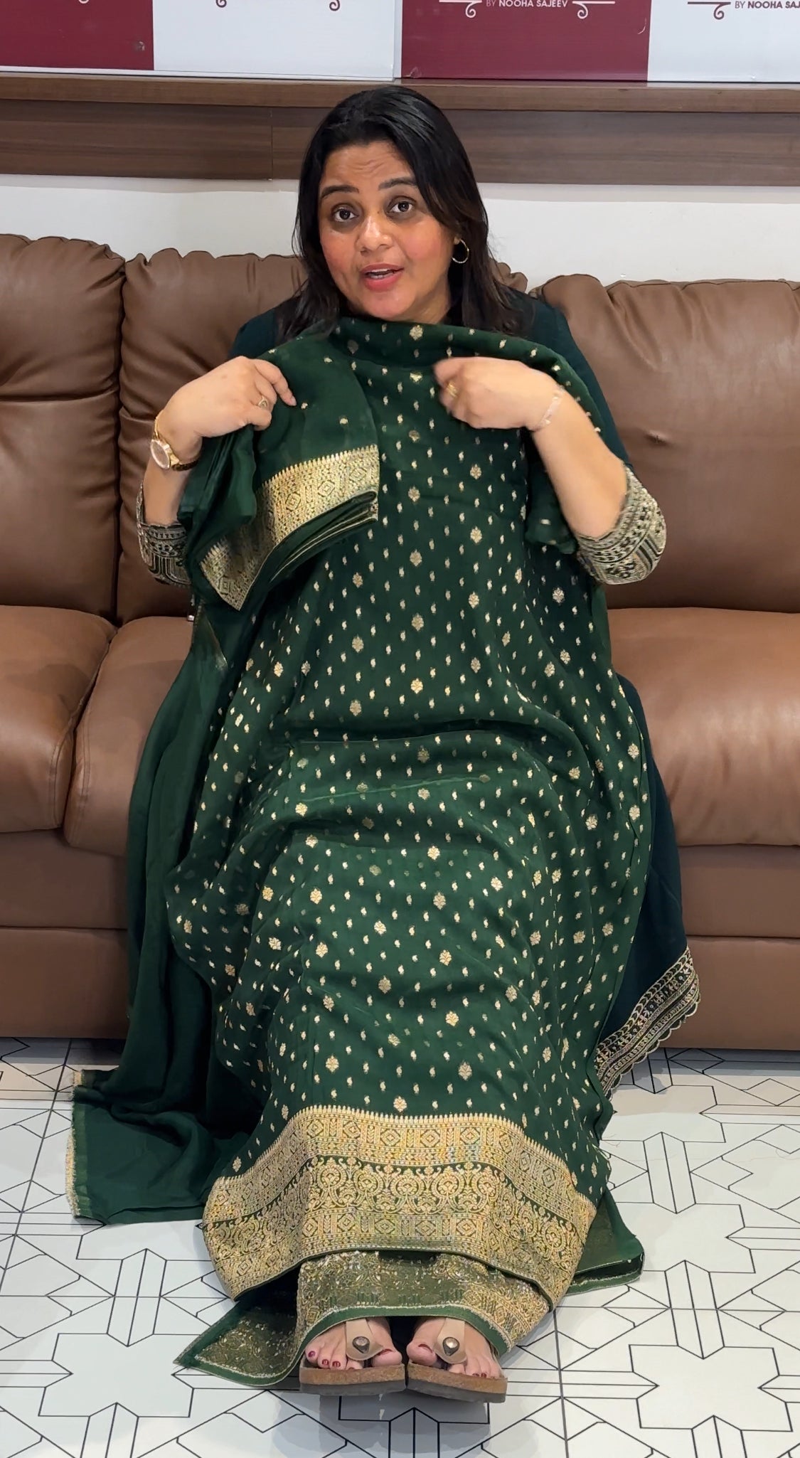 VISCOSE ORGANZA UNSTITCHED SALWAR SUITS - IHA 27388