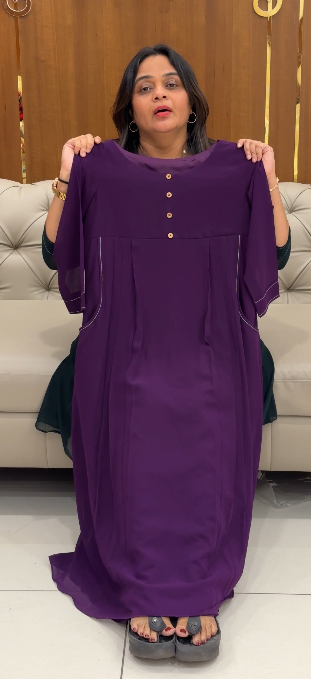 IHA'S IN-HOUSE GEORGETTE ALINE TOPS - IHA 28294