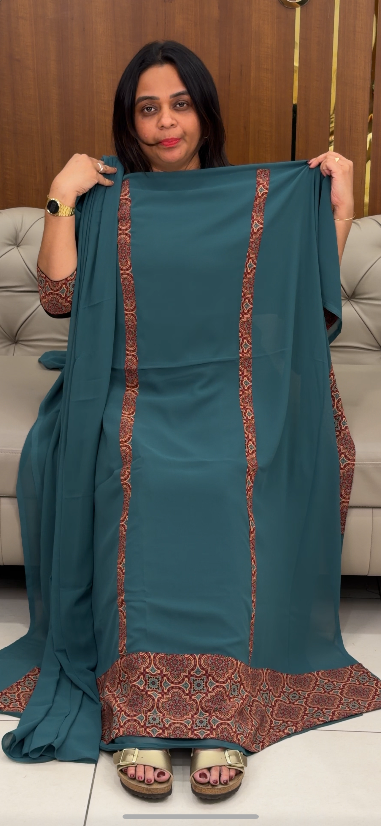 IHA'S IN-HOUSE FAUX GEORGETTE UNSTITCHED SALWAR SUITS - IHA 29757