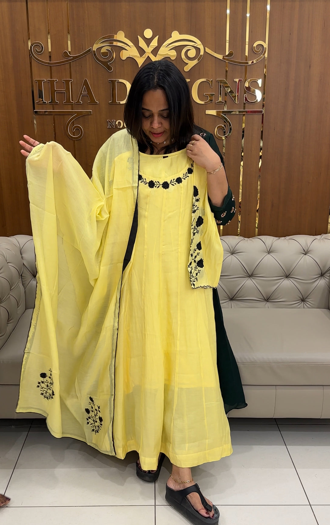 ANARKALI TOP, BOTTOM AND DUPATTA - IHA 28267