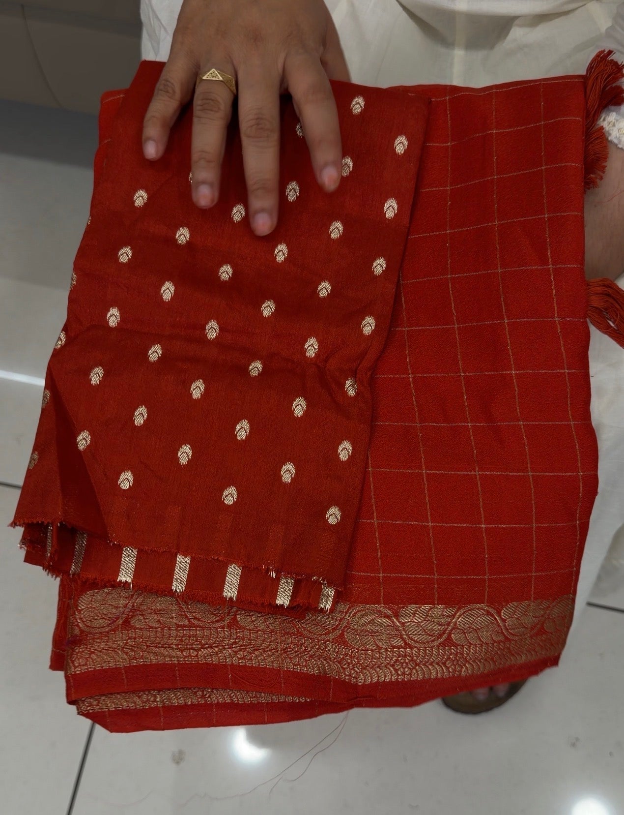 SEMI CRAPE SAREES - IHA 31071