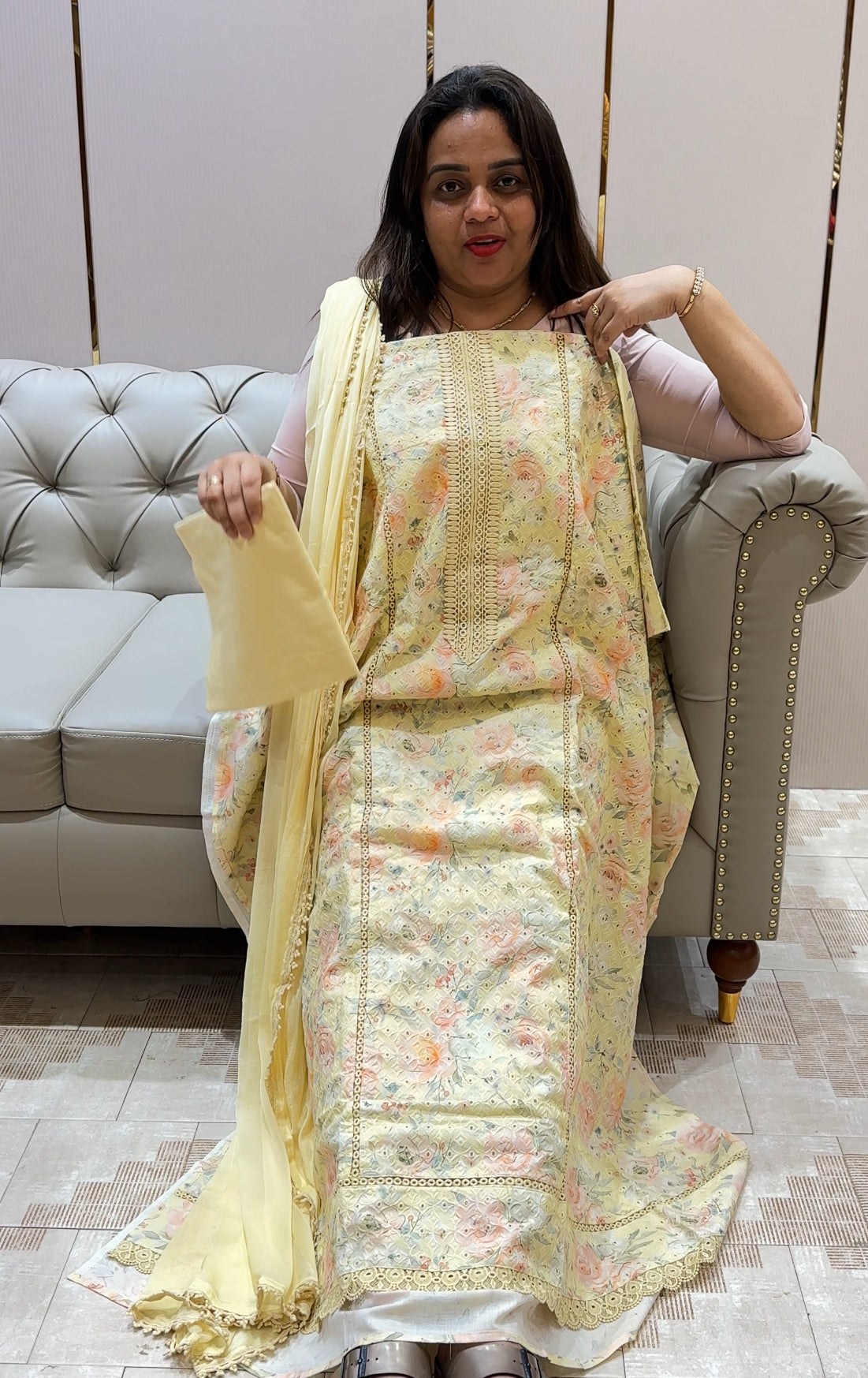 COTTON HAKOBA UNSTITCHED SALWAR SUITS - IHA 21308