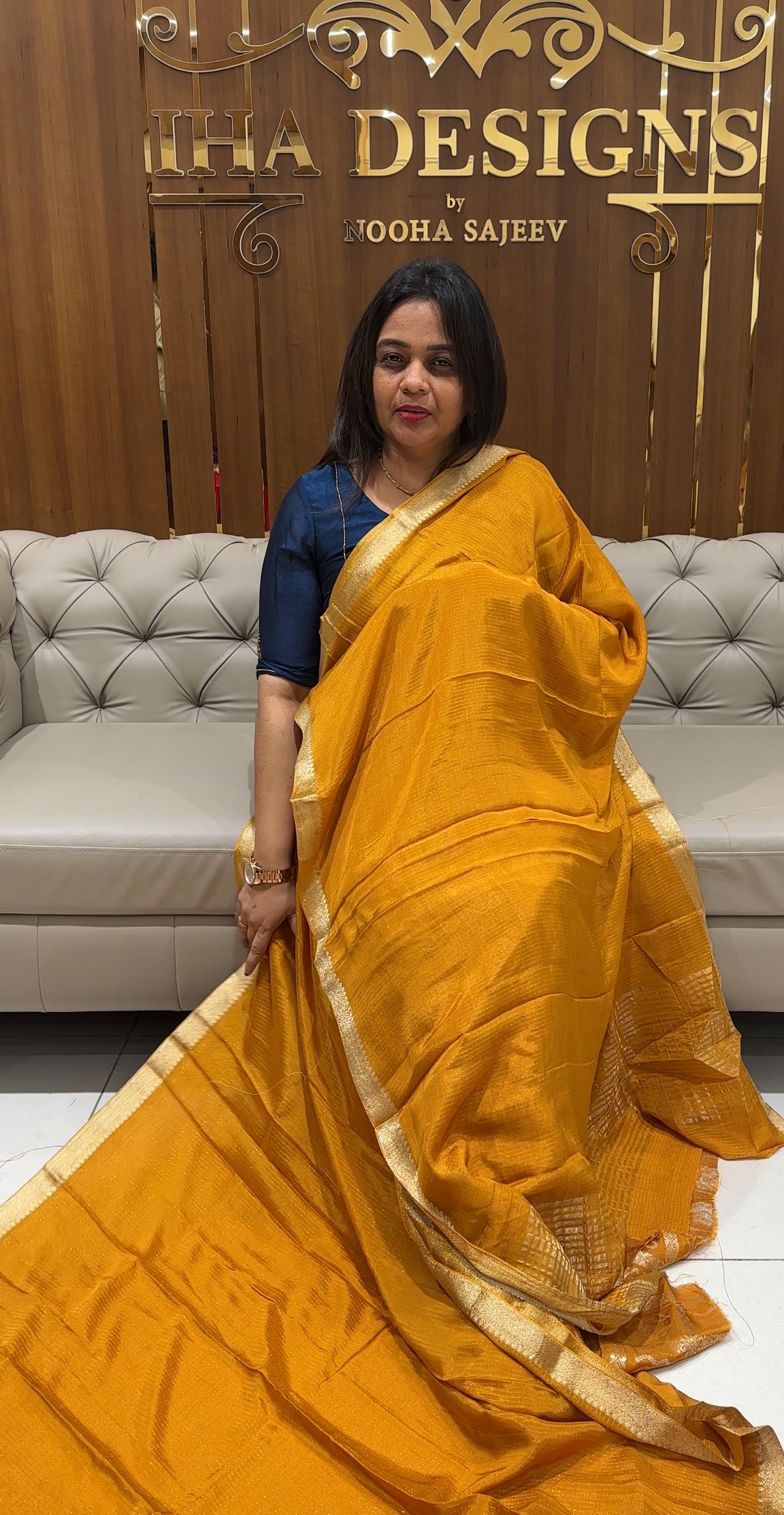 PLATINUM CHIFFON SAREES - IHA 24421