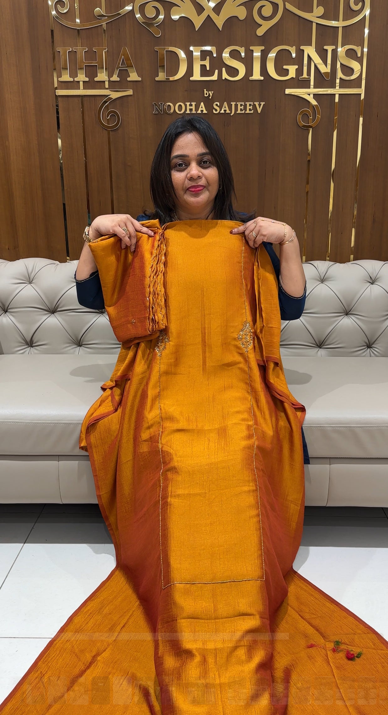 SEMI RAW SILK UNSTITCHED SALWAR SUITS - IHA 24422