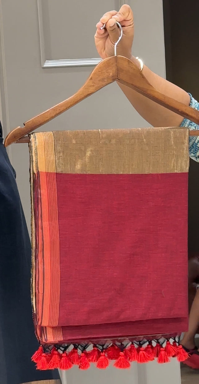 KHADDI COTTON SAREES - IHA 20153