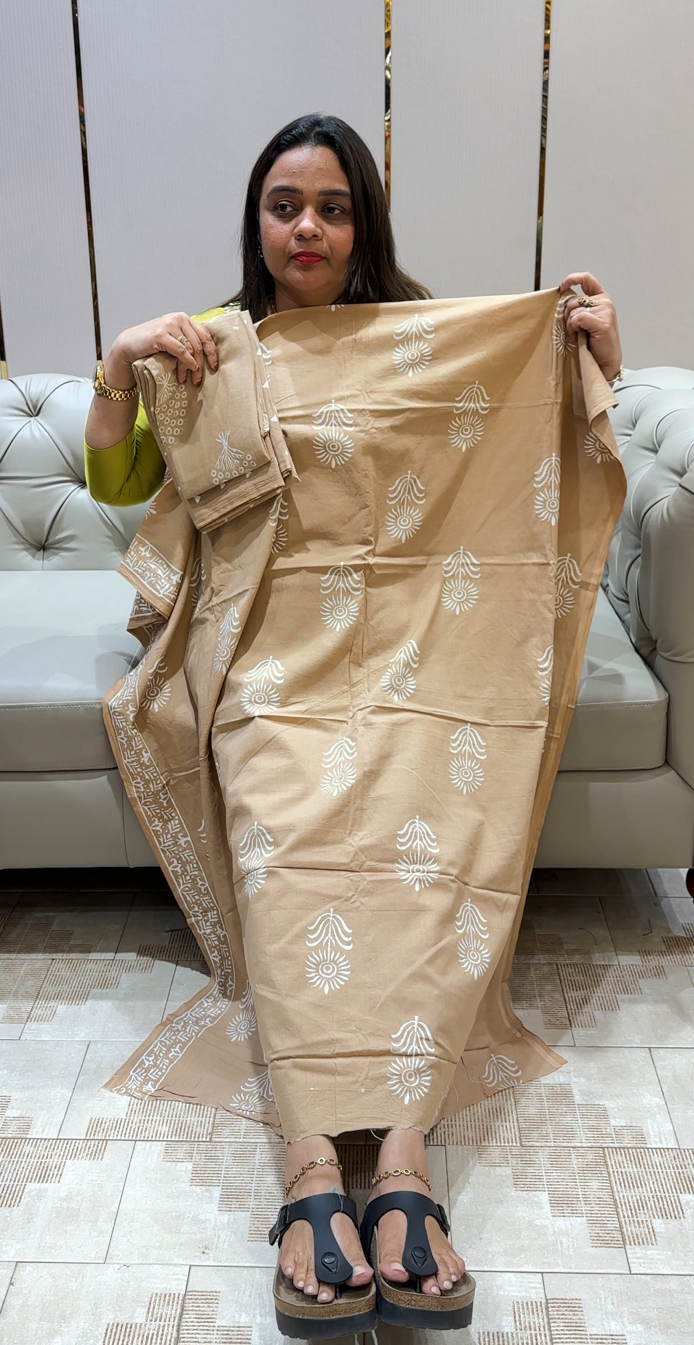 COTTON UNSTITCHED SALWAR SUITS - IHA 22596