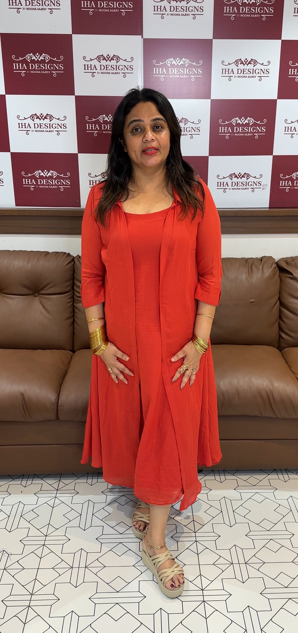 IHA'S IN-HOUSE INDO WESTERN ALINE TOP AND JACKETS - IHA 26143