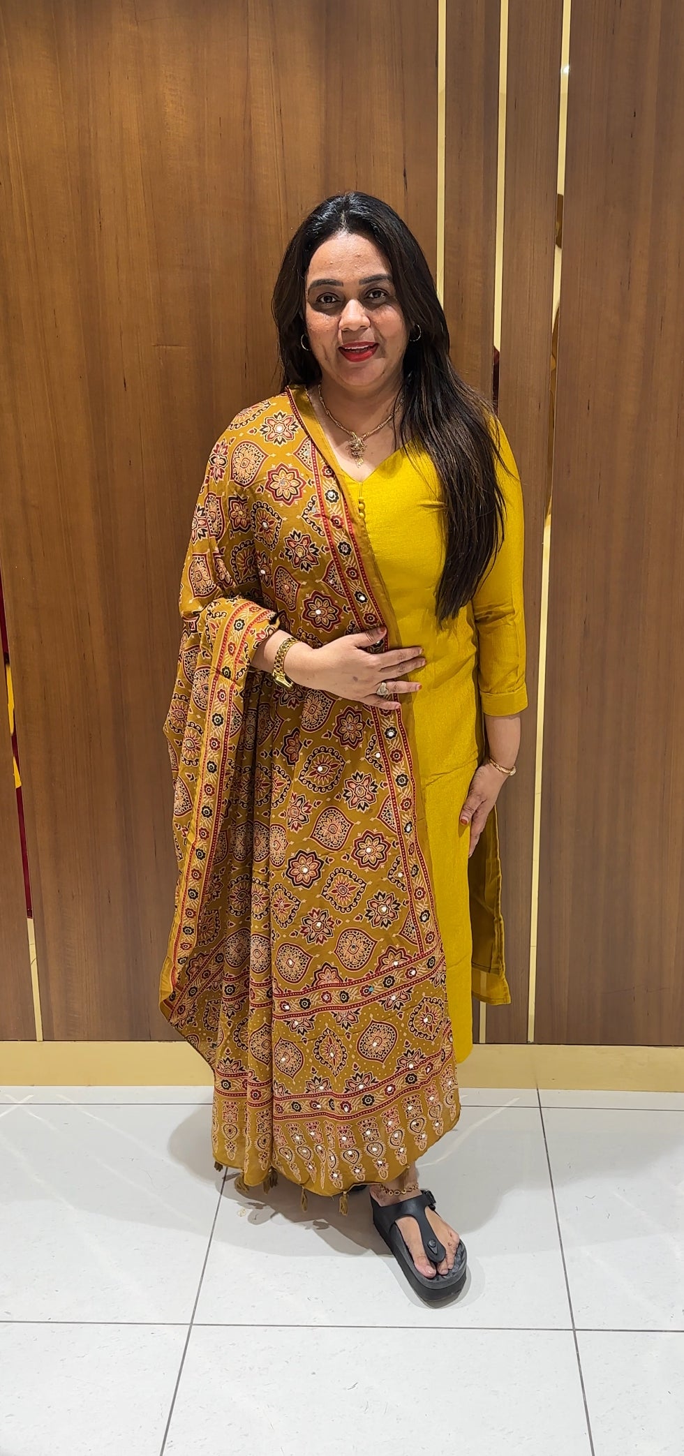 SEMI RAW SILK TOP,BOTTOM AND DUPATTA - IHA 22780