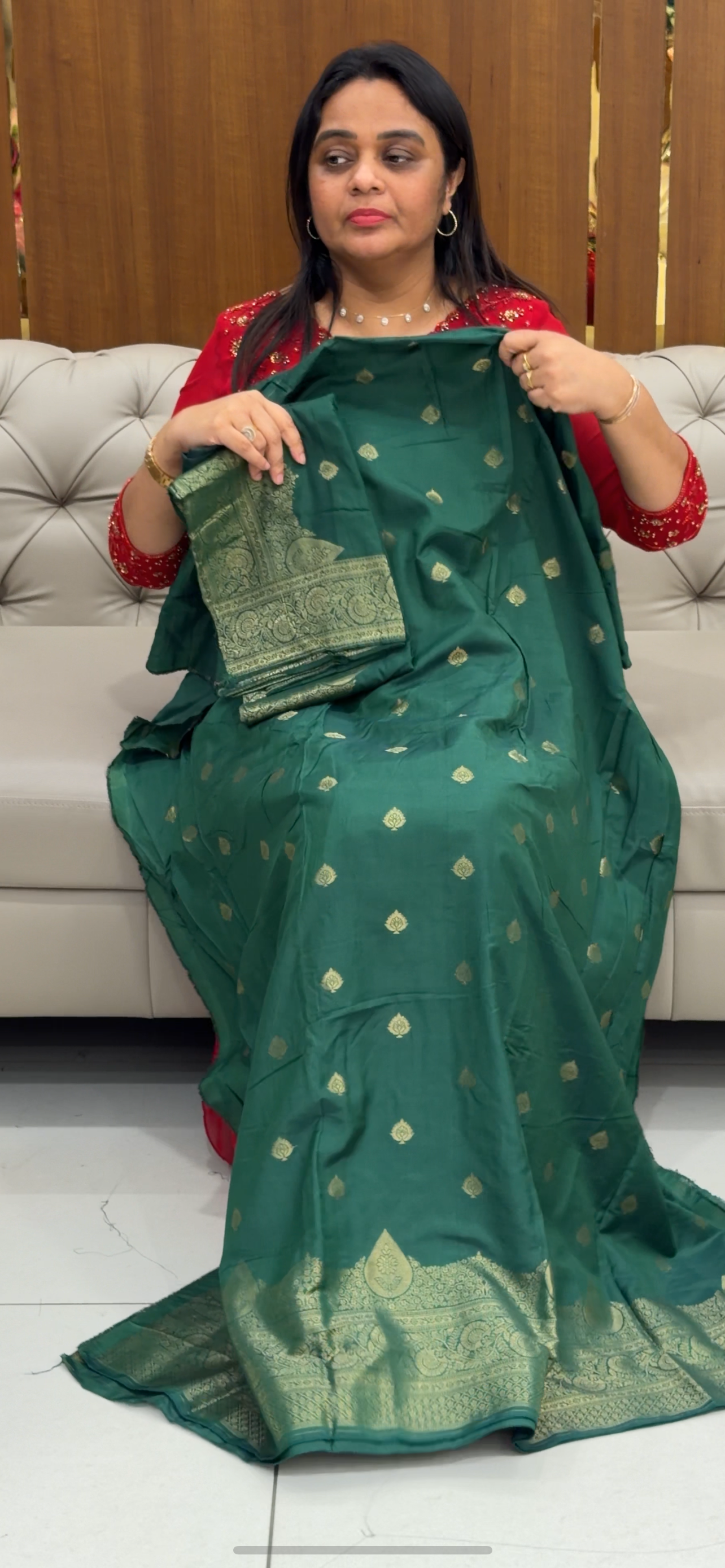 BANARASI UNSTITCHED SALWAR SUITS - IHA 28765