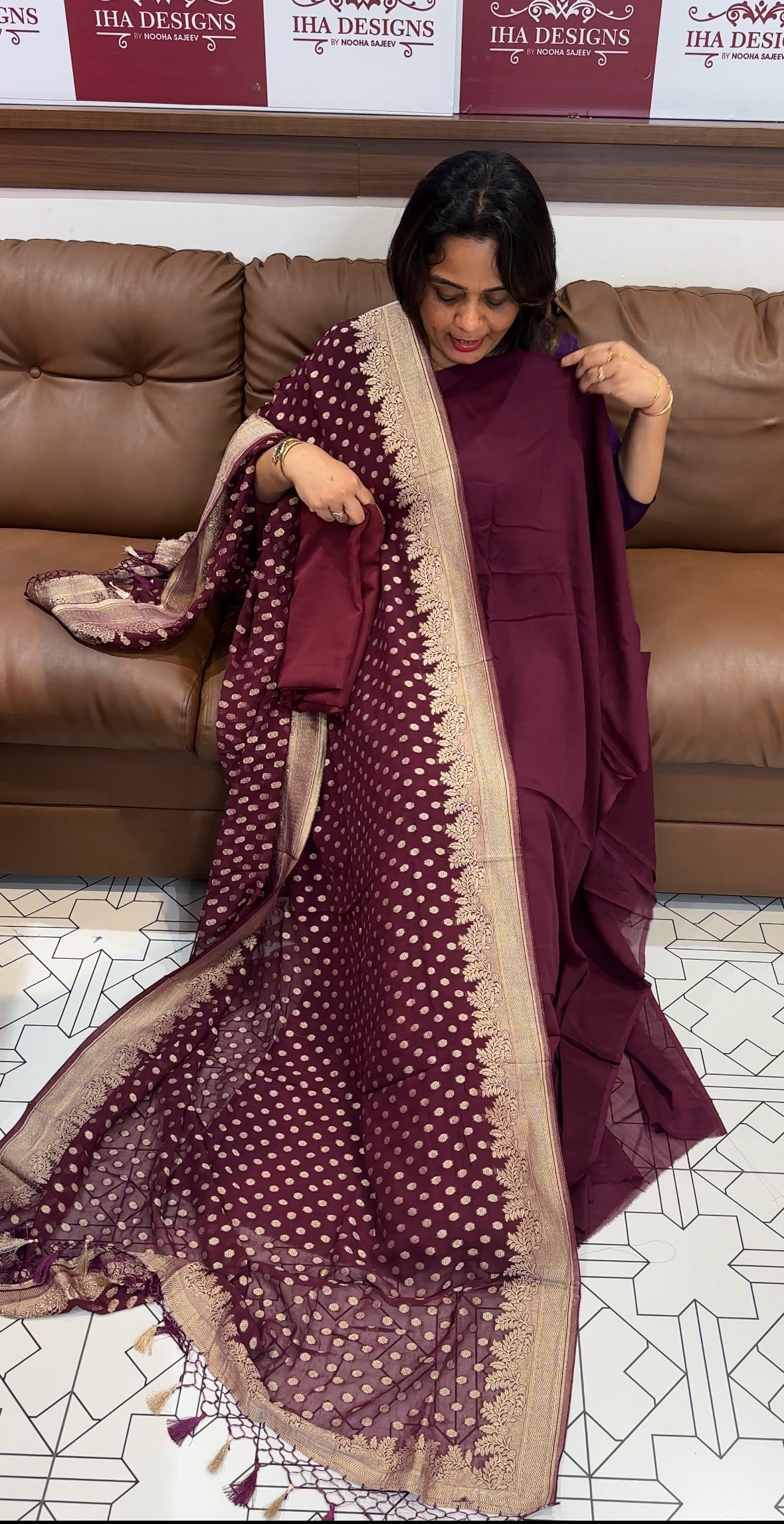 BANARASI UNSTITCHED SALWAR SUITS - IHA 24666