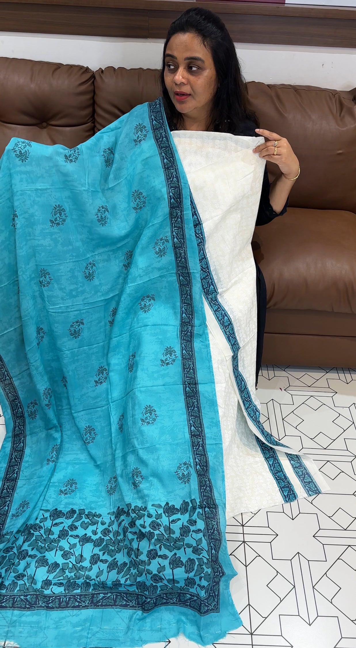 COTTON UNSTITCHED SALWAR SUITS - IHA 27943