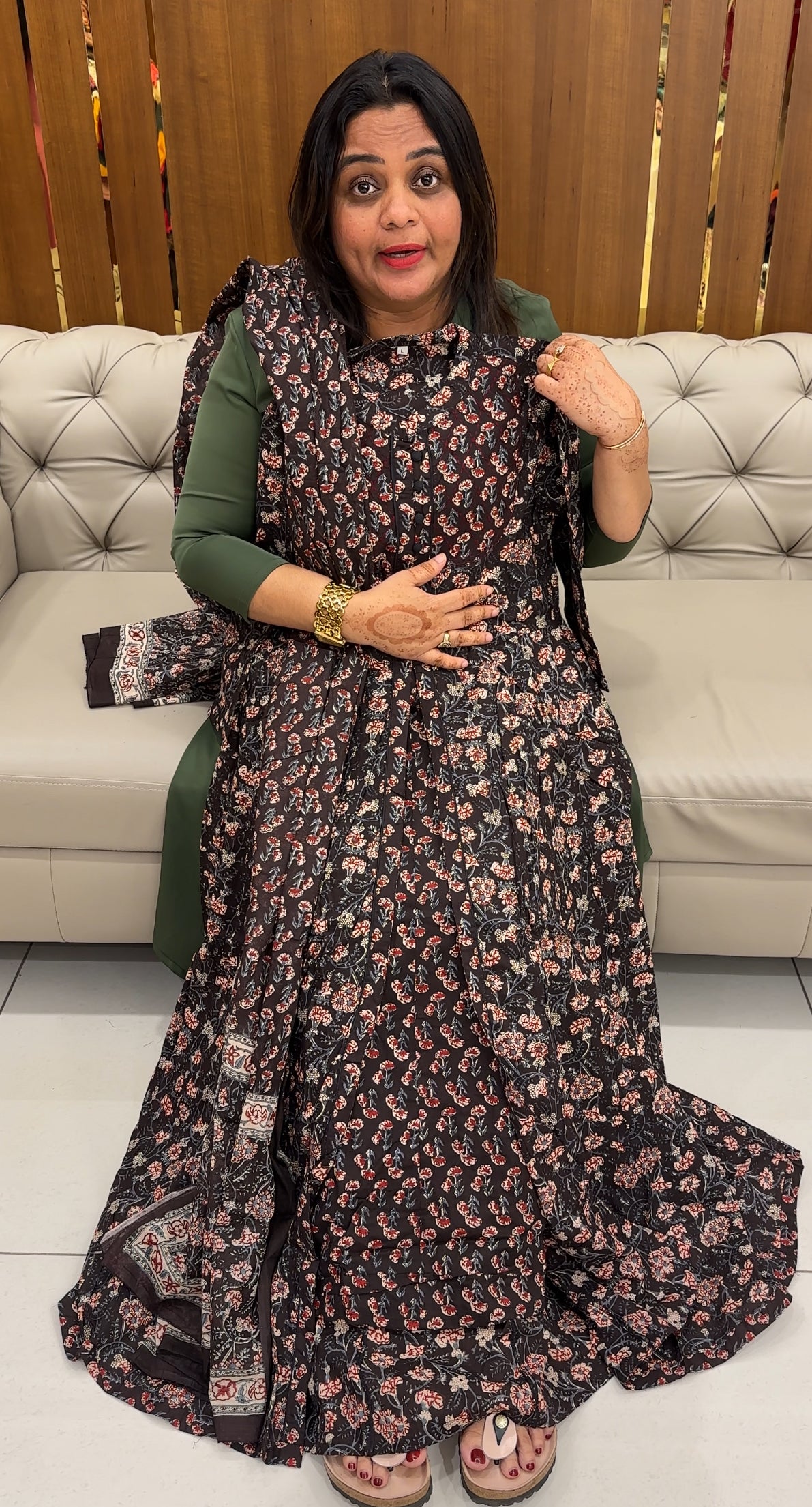 COTTON AJRAKH TOP AND BOTTOM - IHA 27574