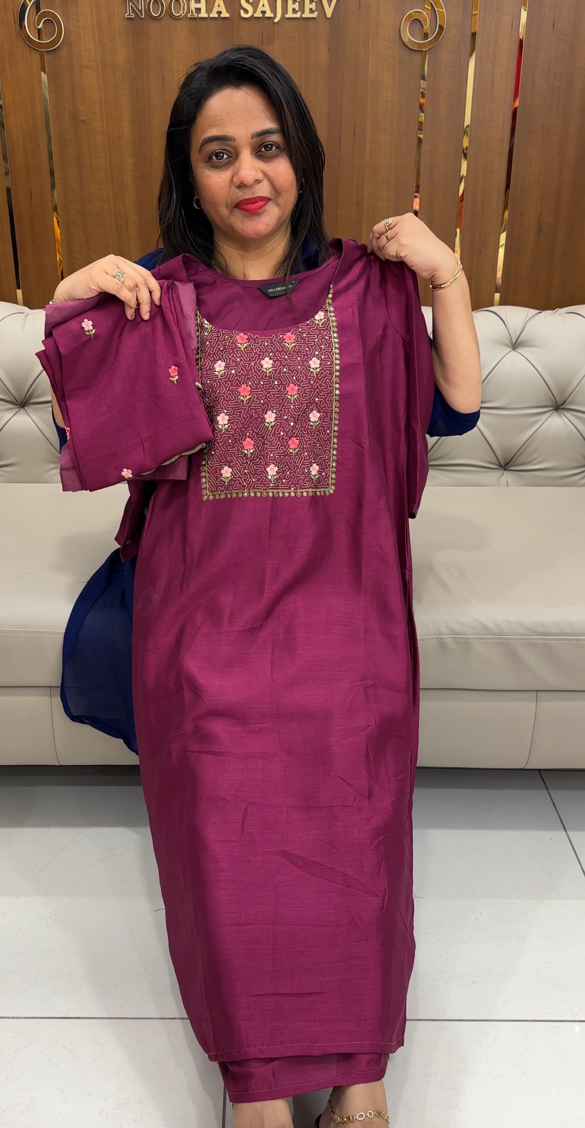 READY TO WEAR TOP, BOTTOM AND DUPATTA - IHA 25878